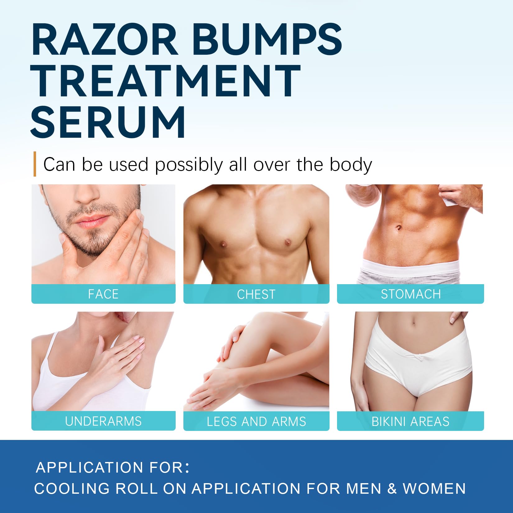 White Smoke Razor Bumps Ingrown Hair Treatment: 3.38fl.oz Smoothing Solution for Body, Beard & Bikini Area Post Waxing After Shaving Serum for Ingrown Hair & Razor Burn - Women & Men