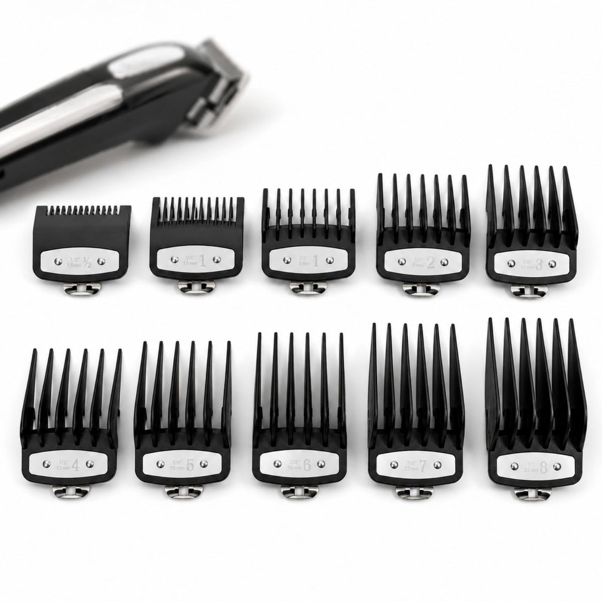 White Smoke 10PCS Clipper Guards Set for StyleCraft Saber 2 2024 2025 2026+