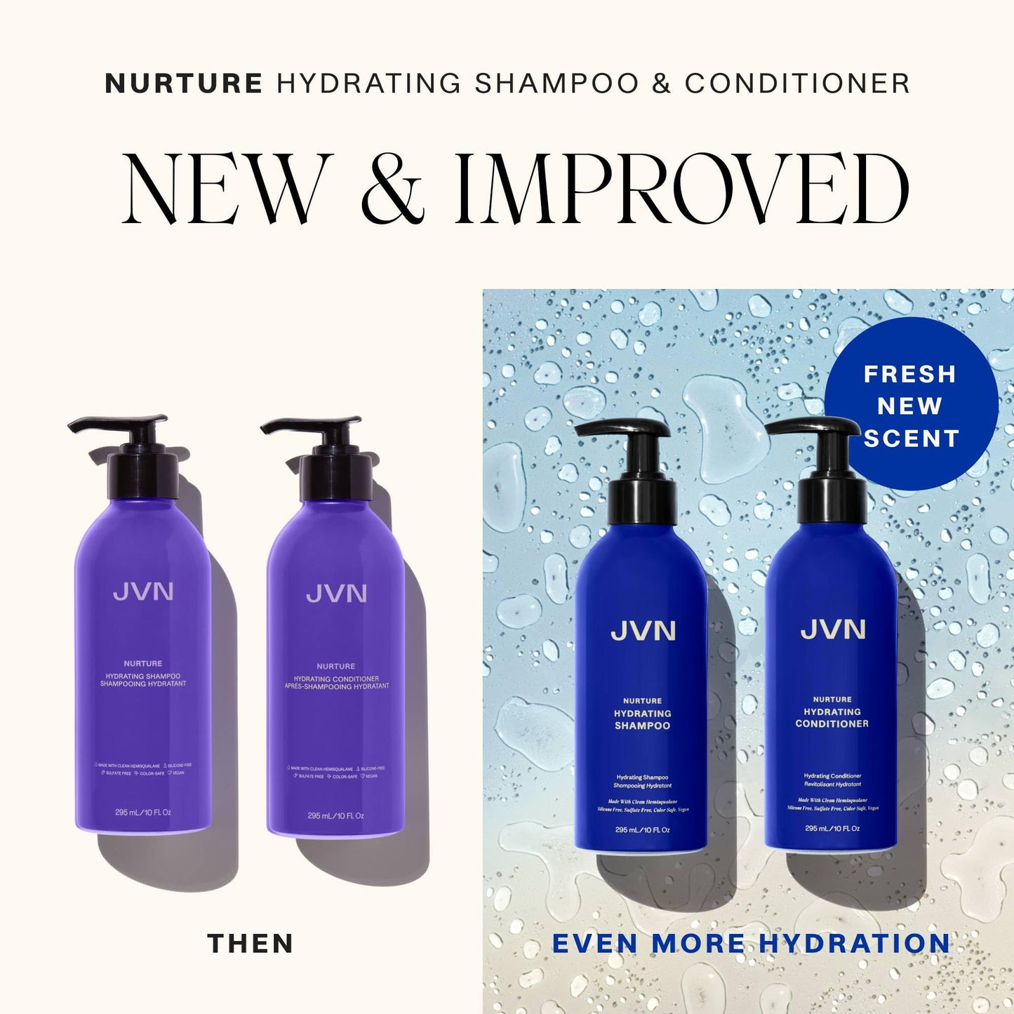 White Smoke JVN Nurture Hydrating Conditioner, 10 Fl Oz, Detangles & Softens Hair, Moisture and Deeply Nourishing Conditioner, Color Safe Hair Care for Women and Men, Non-Toxic, Silicone and Paraben Free