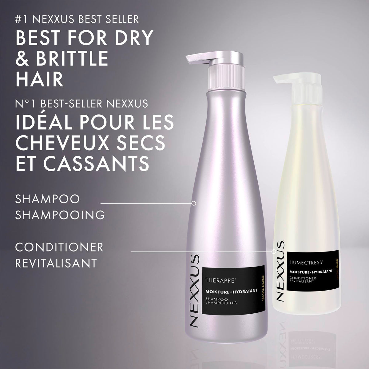 Gray Nexxus HUMECTRESS Conditioner for Ultimate Moisture for Dry Hair Powered by POLYSOFT HYDRATOR Technology with Tri-lipids 13.5 oz