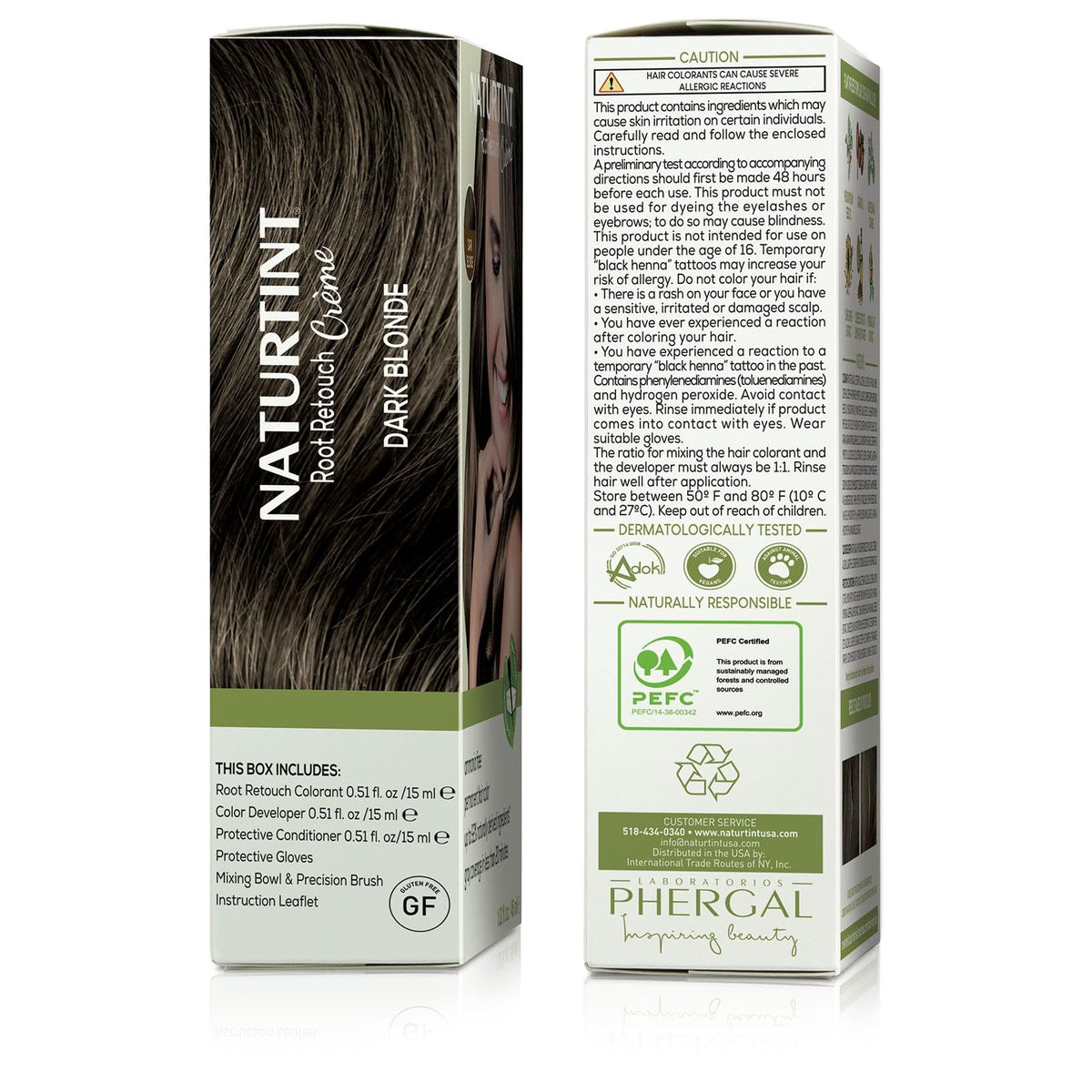 Gray Naturtint Dark Blonde Root Retouch Crème Permanent Hair Color - Ammonia Free, Conceal Grays, No Artificial Scent, 1.52 Fl Oz