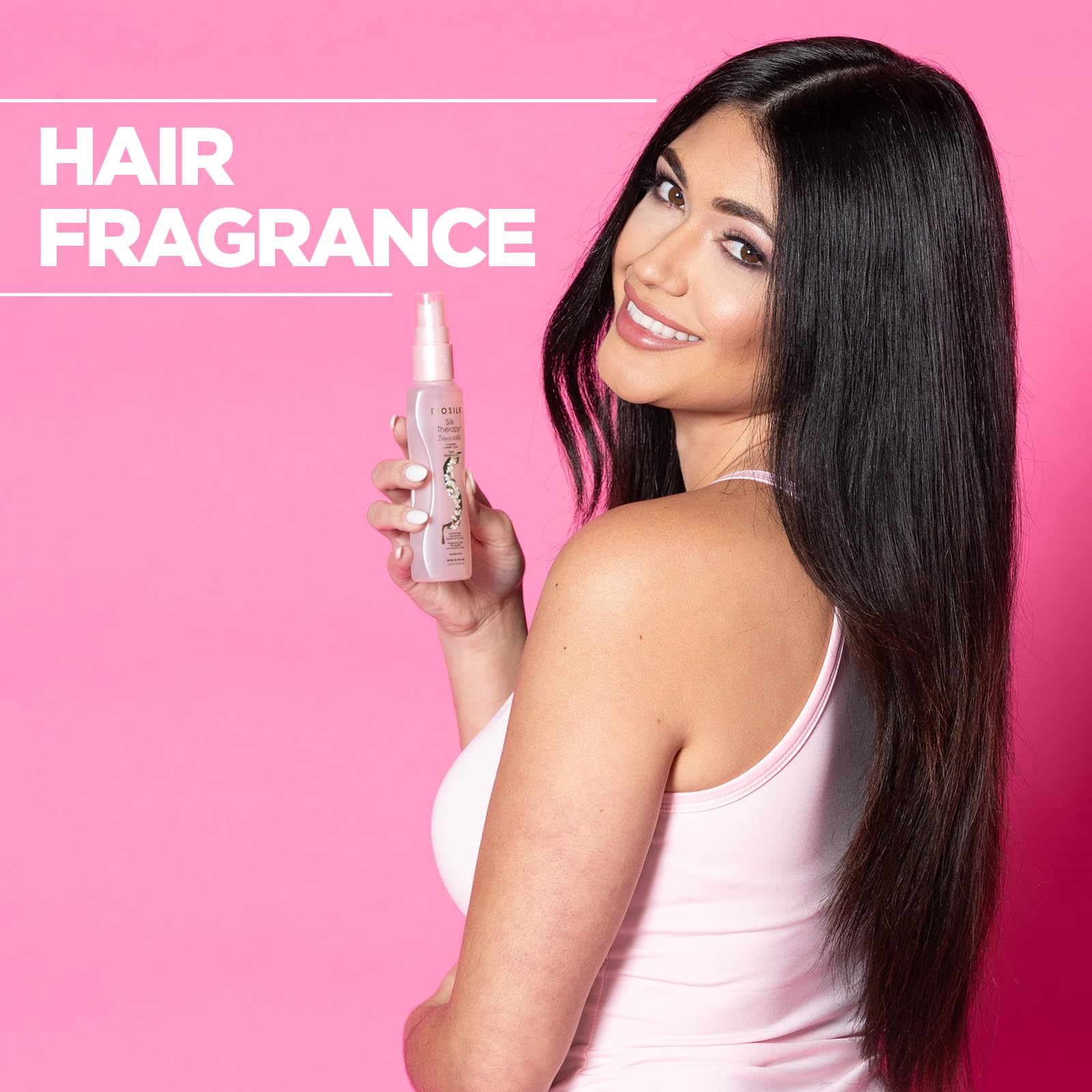 Light Pink BioSilk Irresistible Collection Silk Therapy Hair Fragrance 2.26oz. Jasmine & Honey Scent, 2.26 ounces