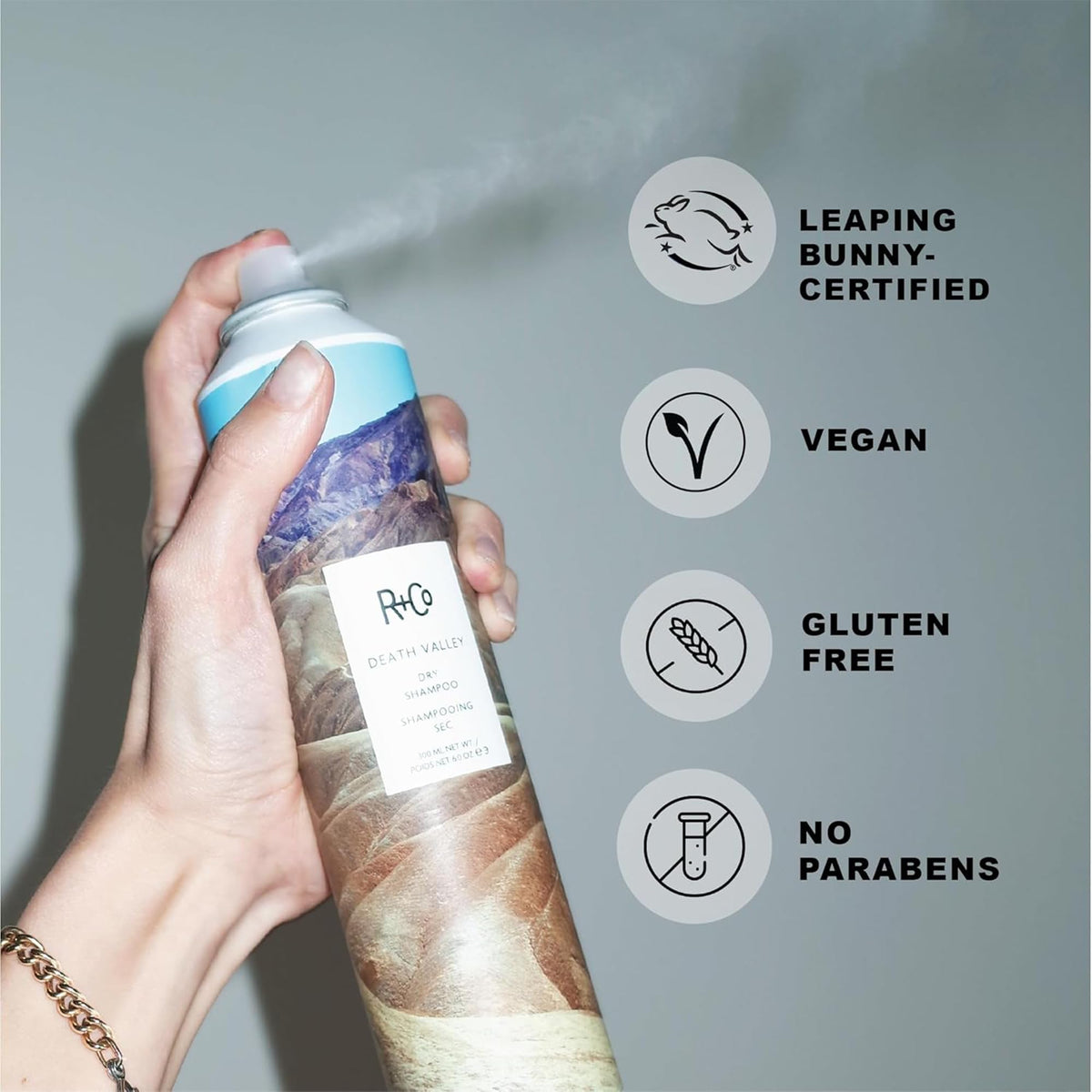 Dark Gray R+Co DEATH VALLEY Dry Shampoo