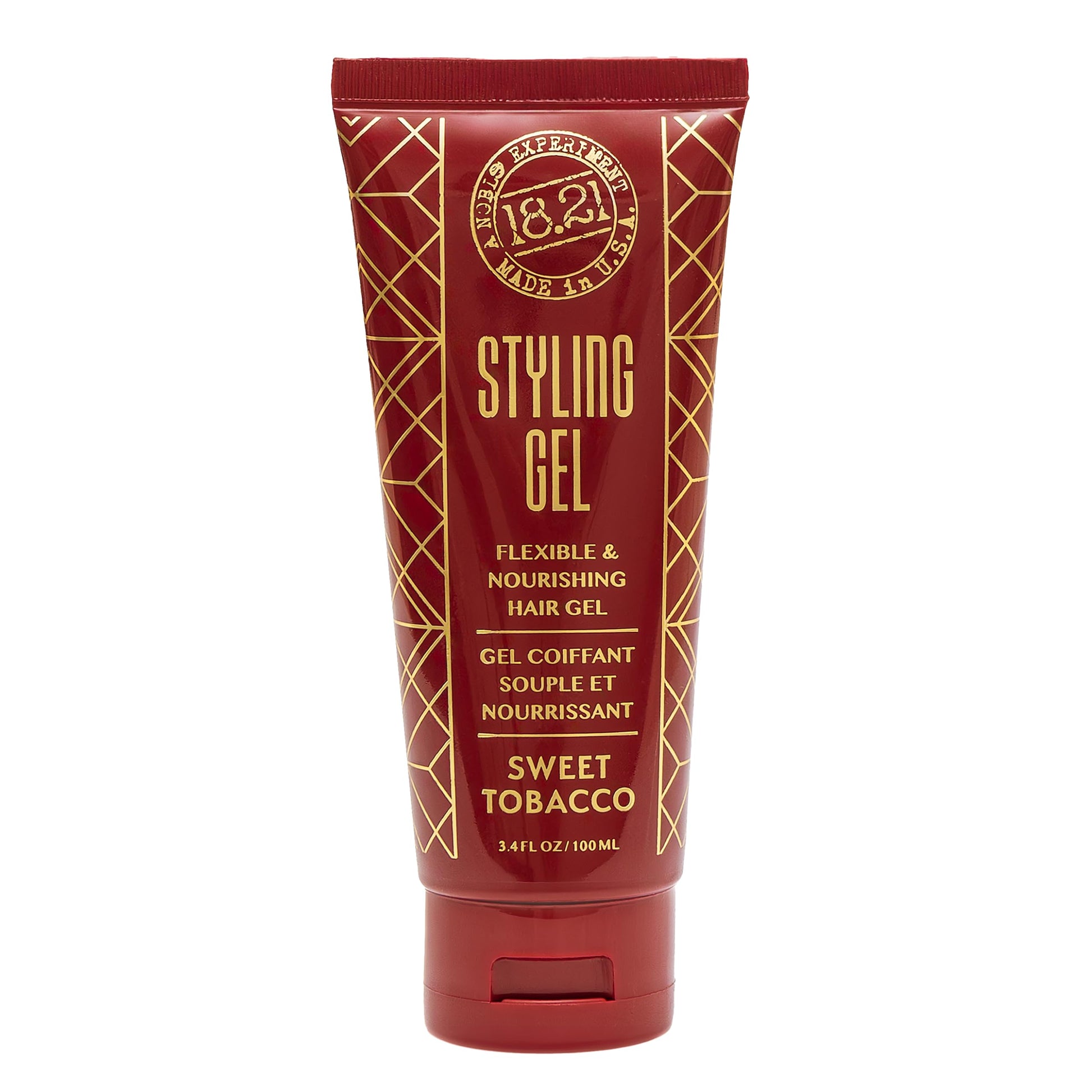 White Smoke 18.21 Man Made Hair Styling Gel for Men, Weightless All-Day Flexible Hold, 3oz. Original Sweet Tobacco Scent