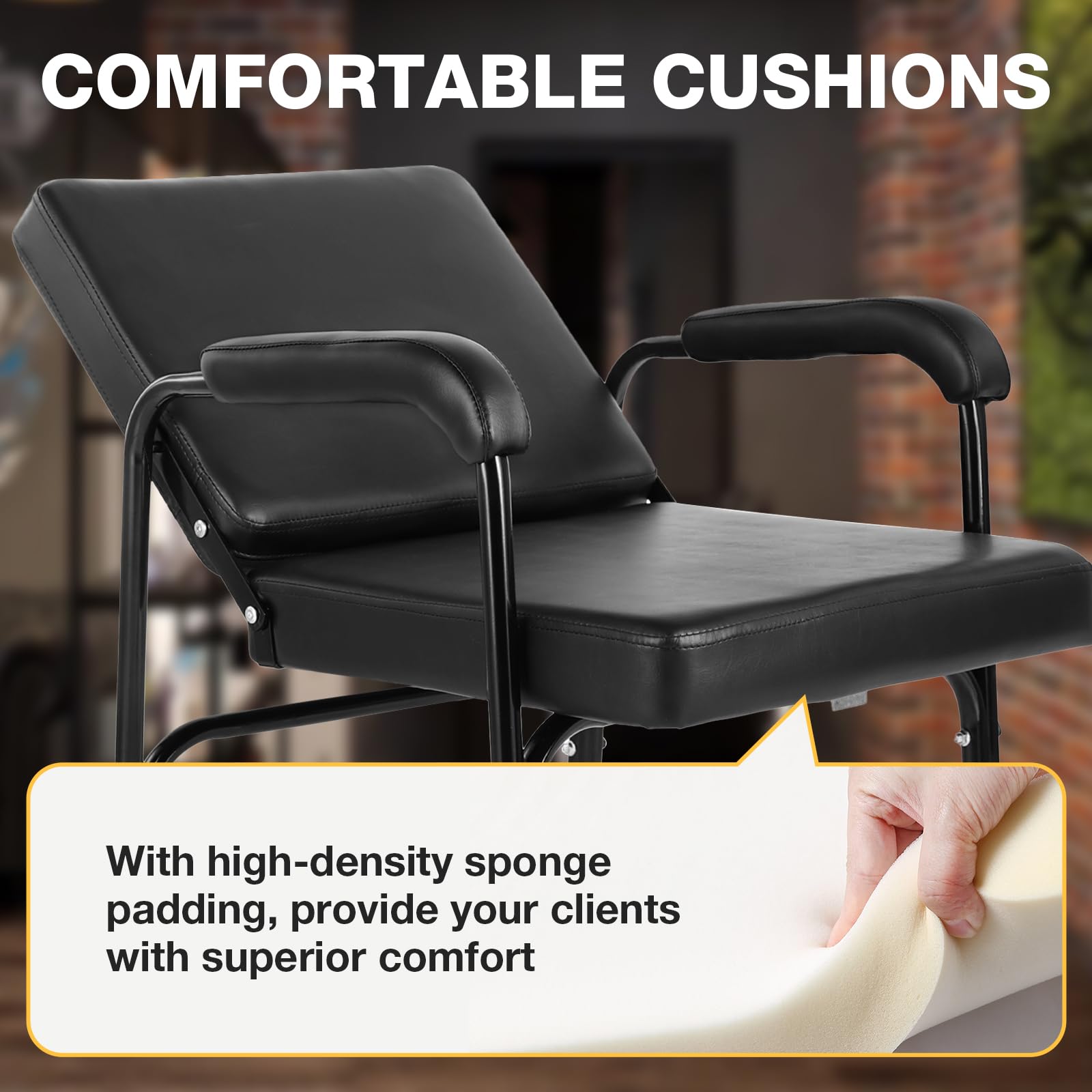 Dark Slate Gray WINEDYOUNG Shampoo Chairs Reclining Shampoo Chairs for Salon Barber Chair Hair Stylist Chair Auto Recline Salon Chair Spa Beauty Equipment for Hair Stylists, Tattoo Artists, Cosmetologists