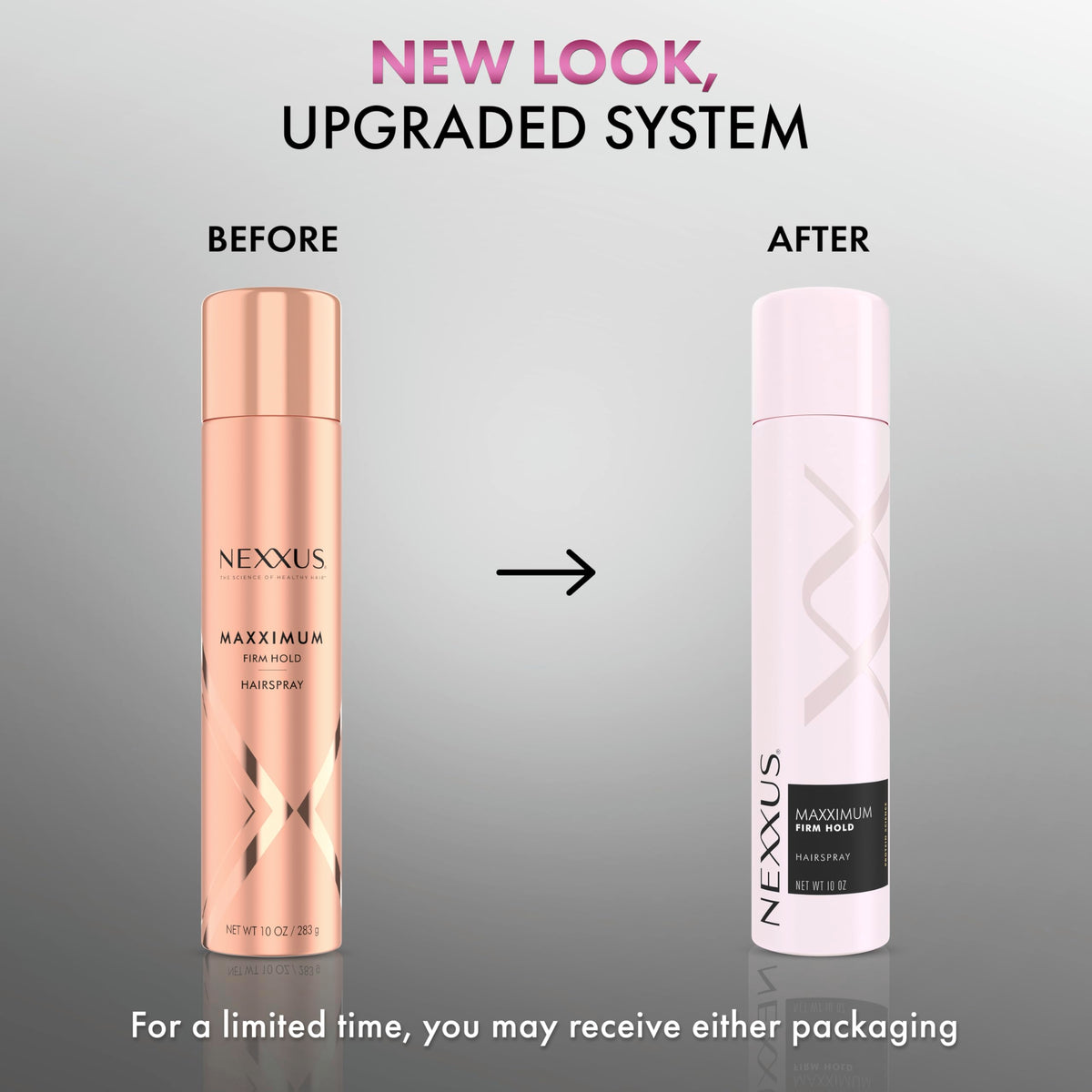 Light Gray Nexxus Styling Hairspray Maxximum Finish Firm Hold, 10 oz