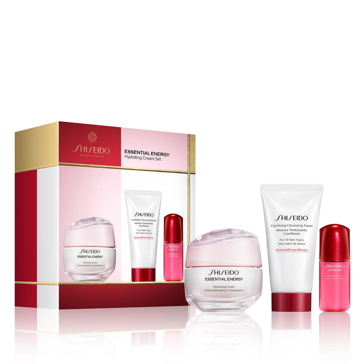 White Smoke Shiseido Essential Energy Hydrating Cream Moisturizer Set - $97 Value