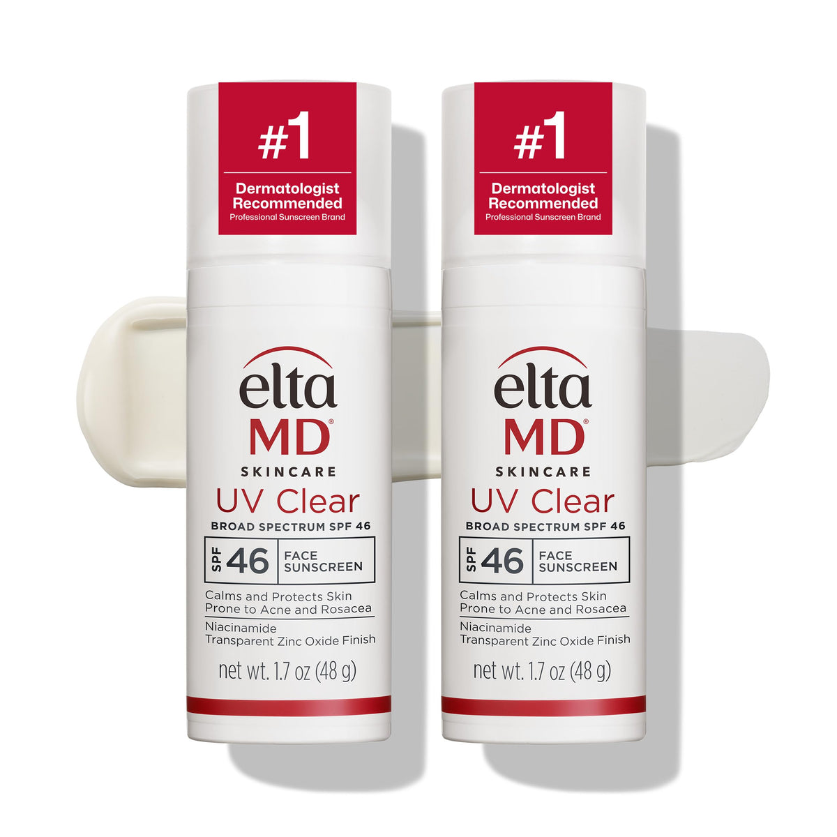 White Smoke EltaMD UV Clear Blemish-Prone and Oil Balancing, Untinted, SPF 50, 0.5 oz