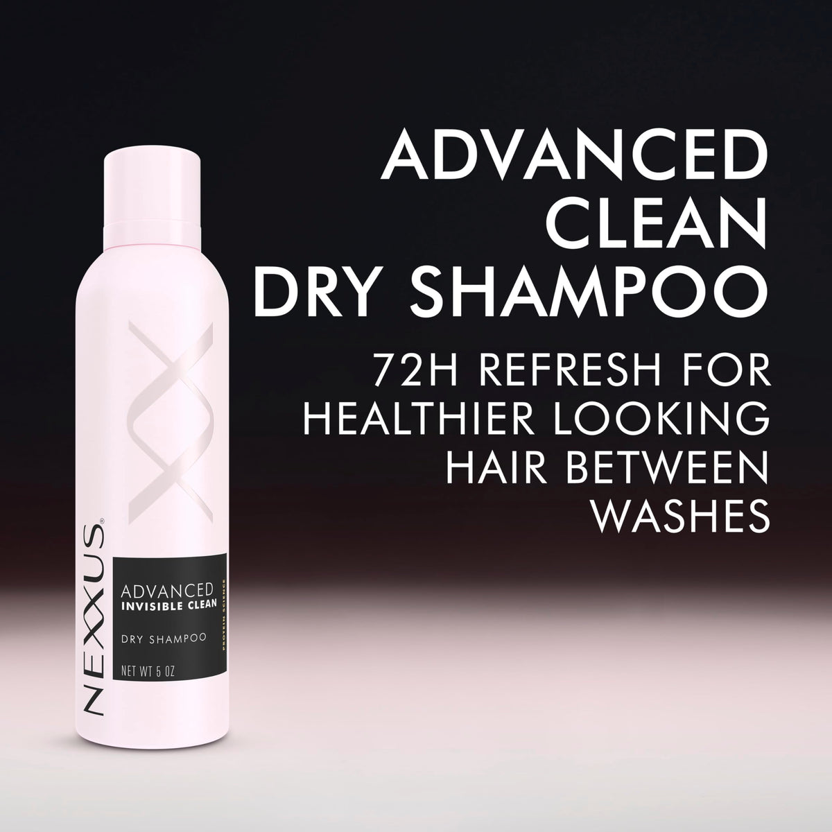 Black Nexxus Advanced Invisible Clean Dry Shampoo for Oily Hair, 5 oz
