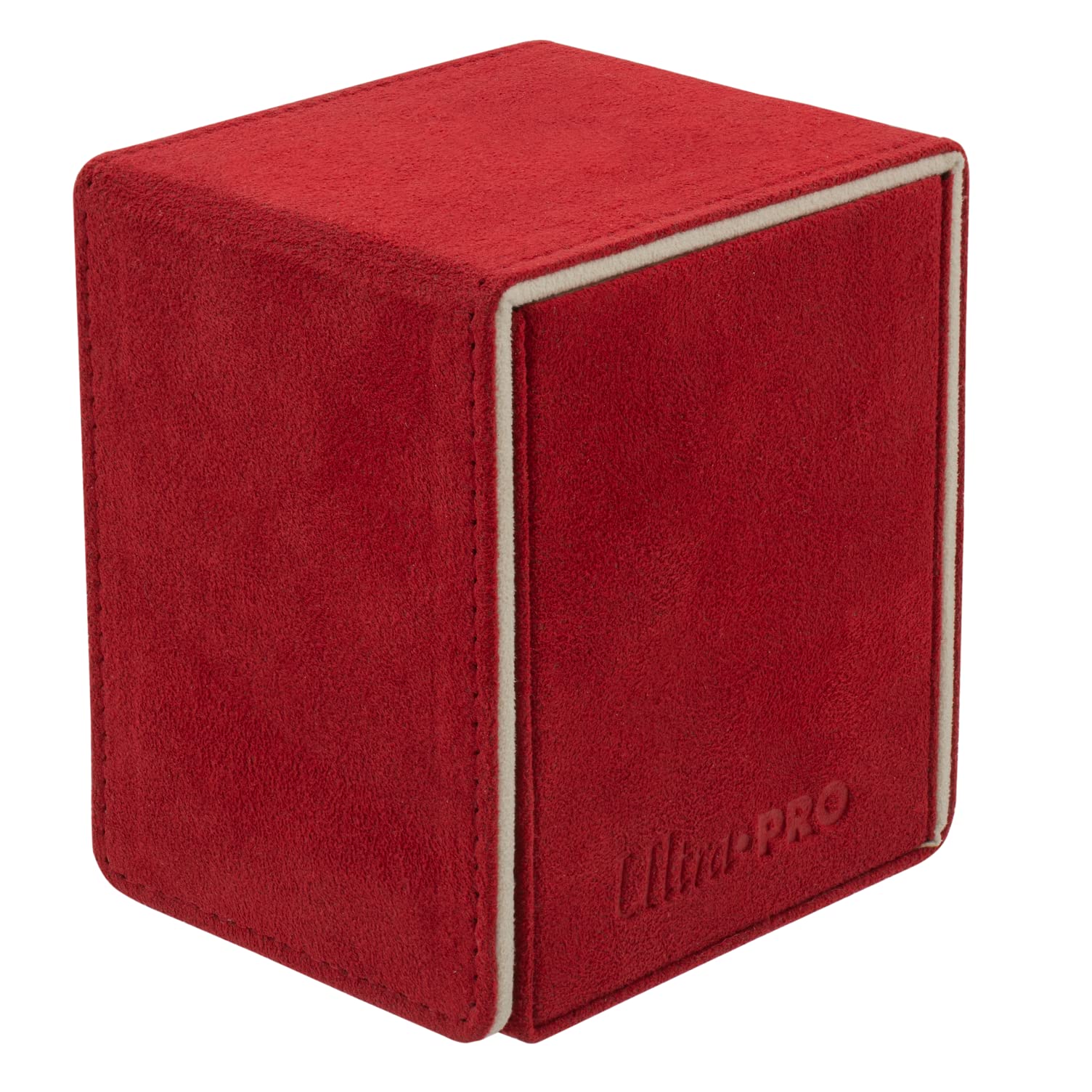Dark Red Ultra Pro - Vivid Alcove Flip Deck Box (Red) - Protect and Store up to 100 Double Sleeves Standard Size Cards, Perfect for Sports Cards, Gaming Cards & Collectible Trading Cards