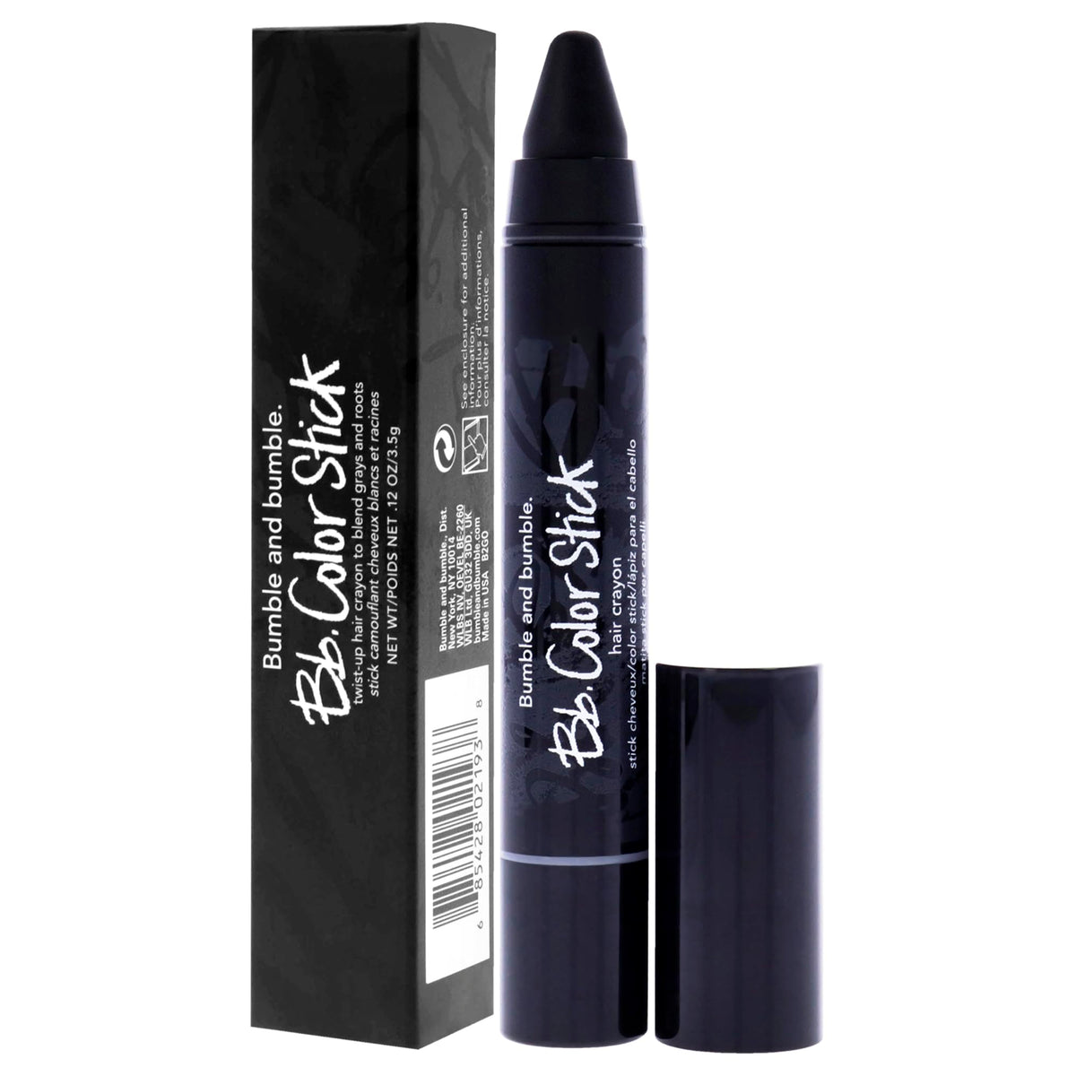 White Smoke Bumble and bumble. Color Stick | Gray Hair + Root Cover Up in Natural Shades | Portable, Mess-Free Twist Up Design | Black, 1 Count