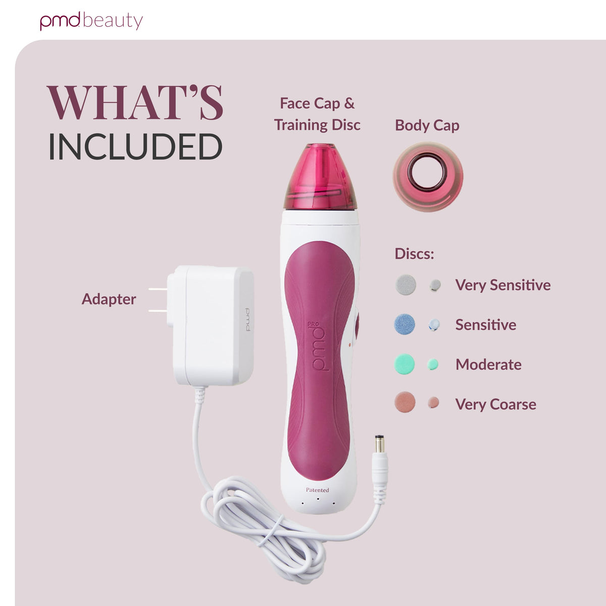 Light Gray PMD Beauty Personal Microderm Pro - At-Home Use, Facial Exfoliator Tool, Microdermabrasion Machine Kit for Face and Body Skincare