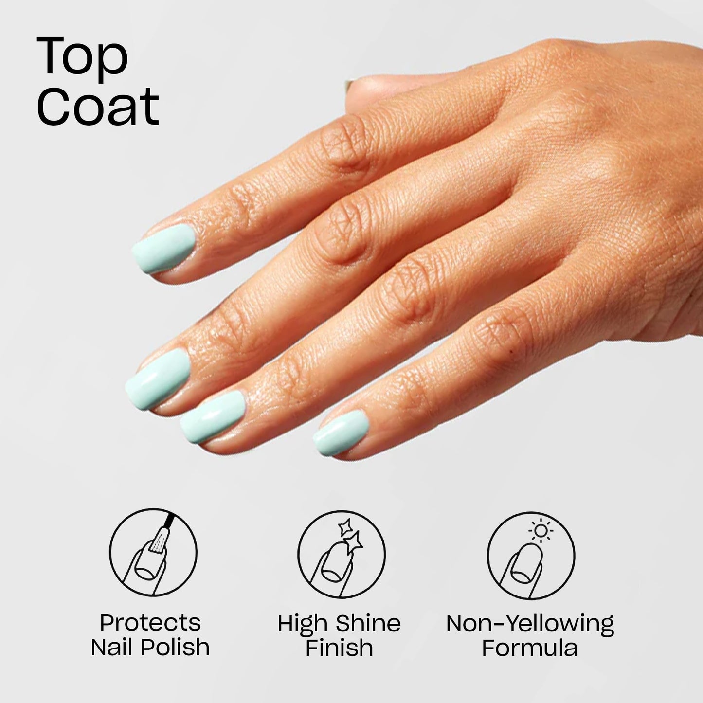 Lavender OPI Top Coat | Nail Polish Top Coat | Prevents Chipping, Protects Nails, High Gloss Shine