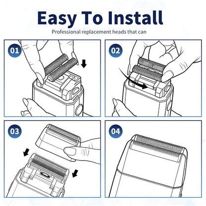 White Smoke 2 Pack Pro Shaver Replacement Foil and Cutters Compatible with andis 17150(TS-1)/17155/17200 Shaver ProFoil Lithium Replacement Golden