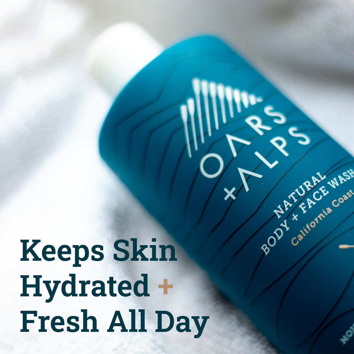 White Smoke Oars + Alps Men's Moisturizing Body and Face Wash, Skin Care Infused with Vitamin E and Antioxidants, Sulfate Free, California Coast, 1 Pack