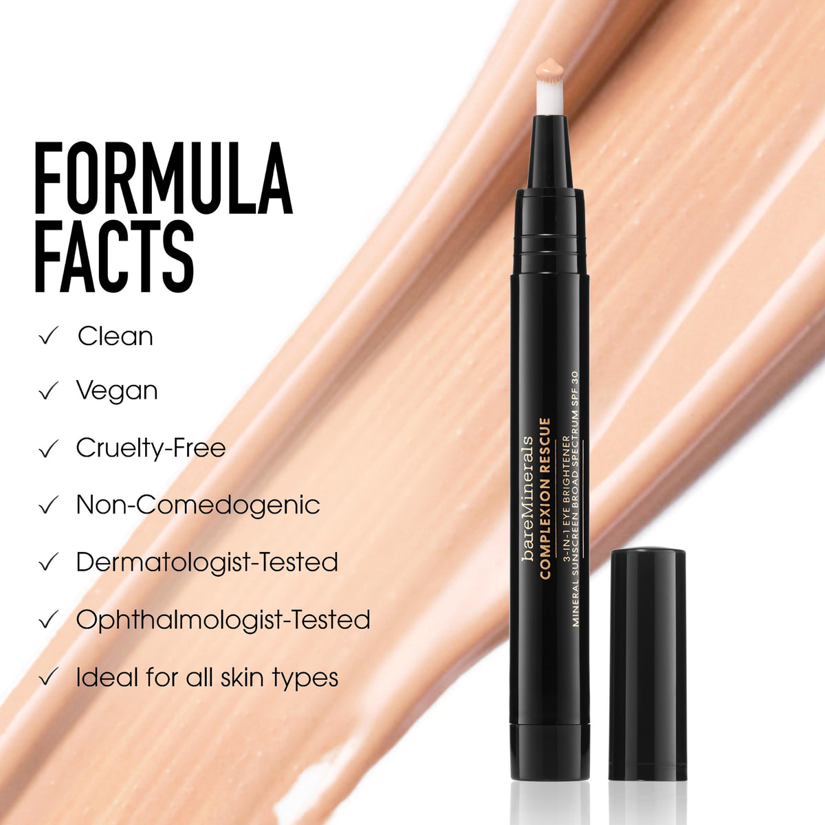 White Smoke bareMinerals Complexion Rescue 3-in-1 Eye Brightener (Deep)