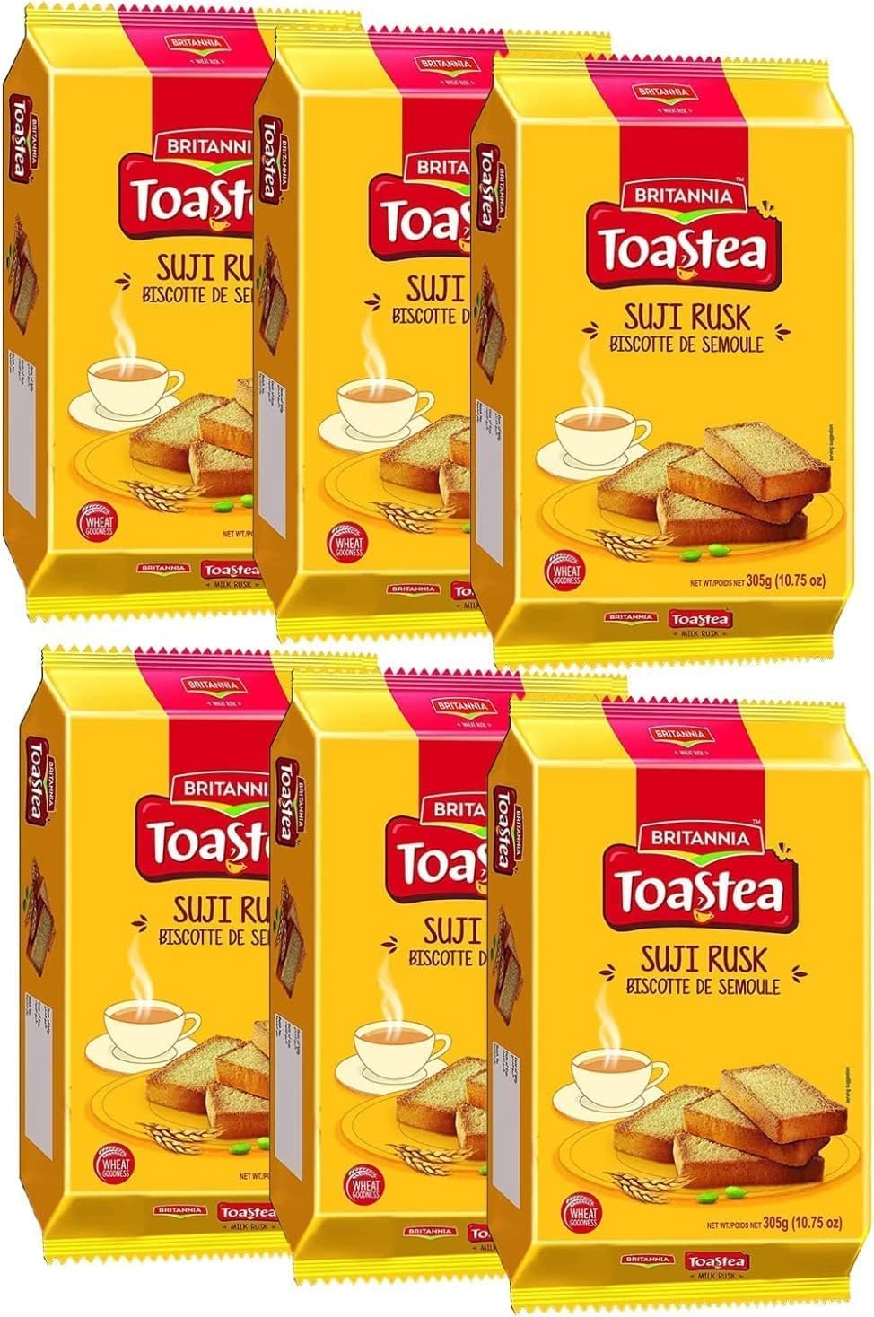 Gold BRITANNIA Toastea Suji Rusk 10.75oz (305g) - (Pack of 6)