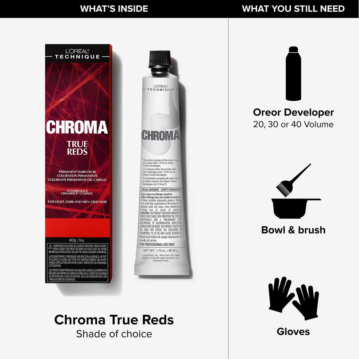 White Smoke L'Oréal Technique Chroma True Reds Permanent Hair Color - Sangria