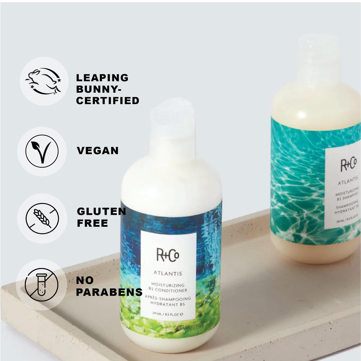 Lavender R+Co Travel Size Shampoo and Conditioner