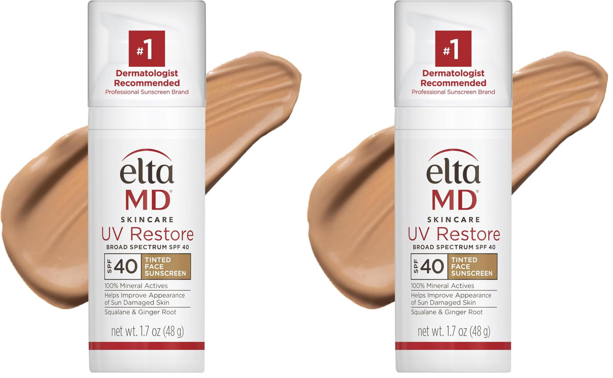 White Smoke EltaMD UV Restore 100% Mineral Face Sunscreen For Mature Skin, SPF 40