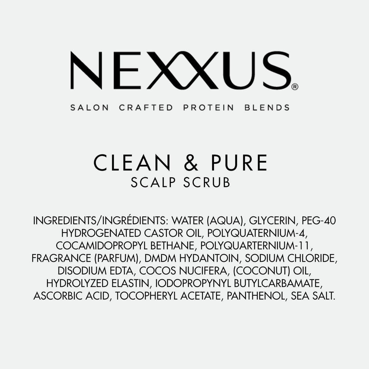 White Smoke Nexxus Clean & Pure Hair Regimen Pack Shampoo, Conditioner and Scrub Detox Hair Products Sulfate Free, Silicone free, Paraben Free 3 Count