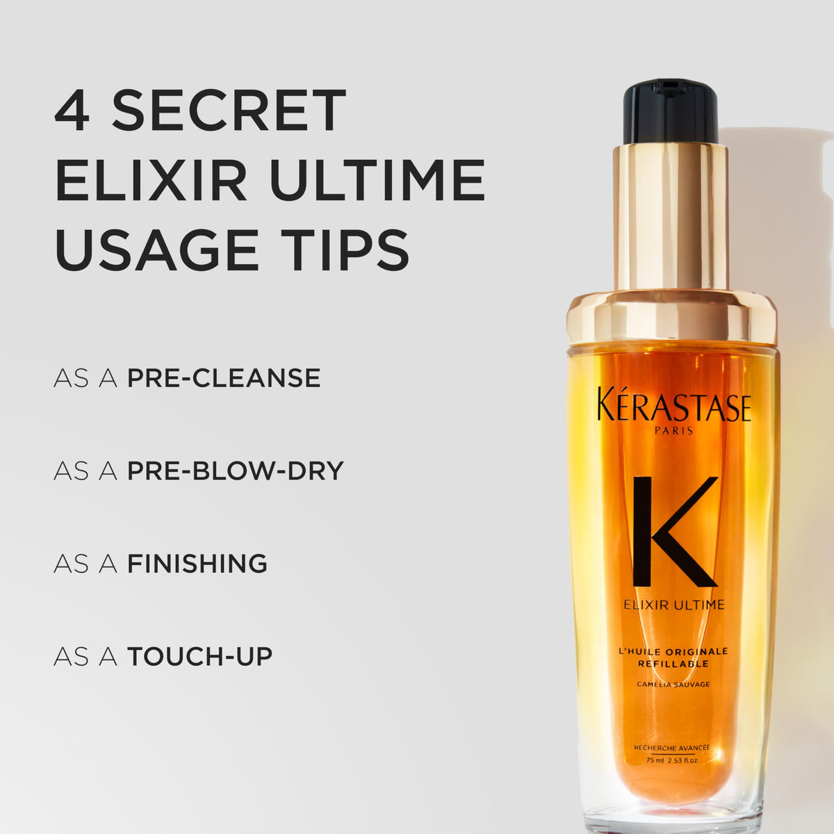 Lavender Kerastase Elixir Ultime Refillable Oil – For Shine & Hydration