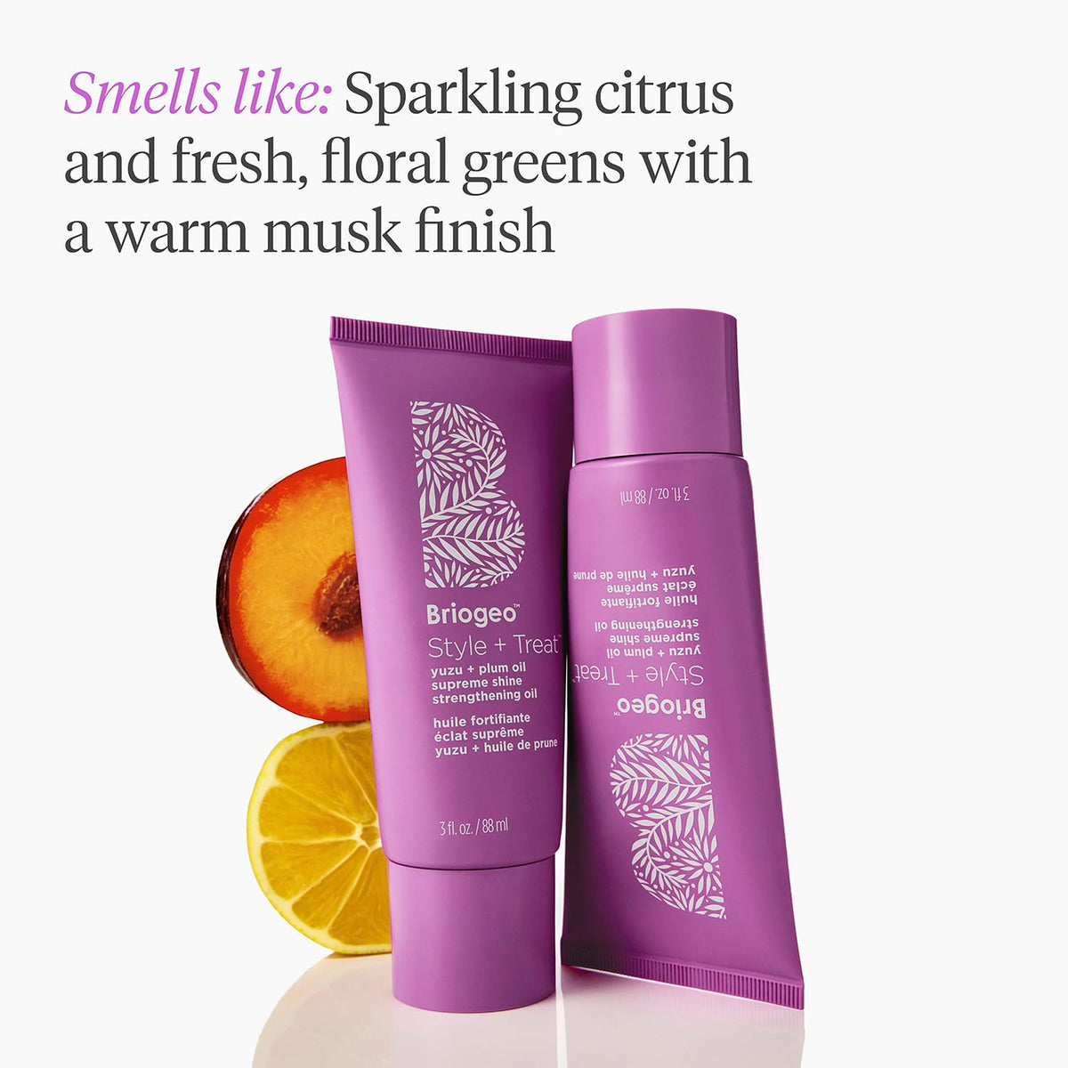 White Smoke Briogeo Style + Treat Supreme Shine Strengthening Oil | Gloss-to-Oil