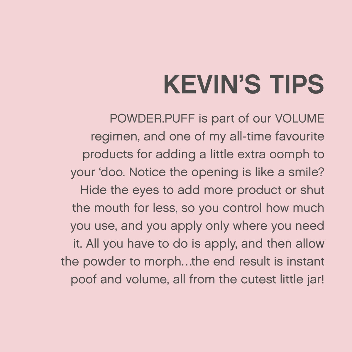Misty Rose Kevin Murphy Powder Puff Volumising Powder, 0.5 oz