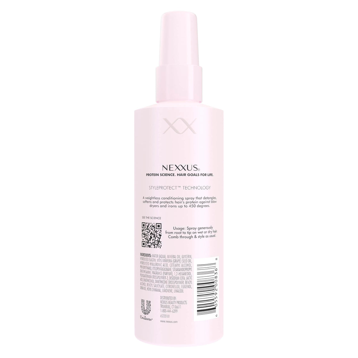 White Smoke Nexxus Styling Heat Protectant Prep & Protect Heat Defense Spray, 6 oz
