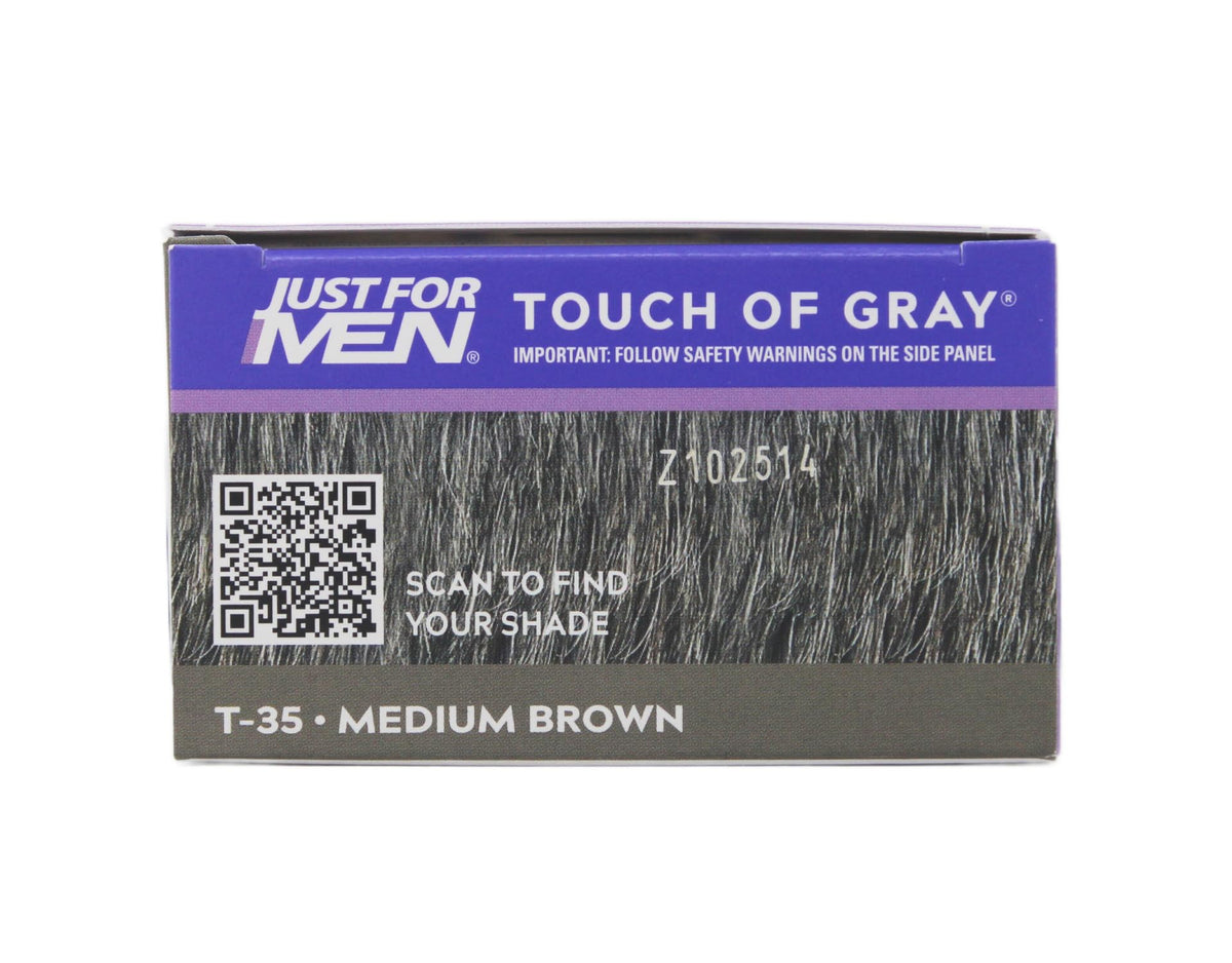 Dim Gray Just For Men Touch Of Gray Hair Treatment T-35 Medium Brown, 1 Each (Pack Of 4)