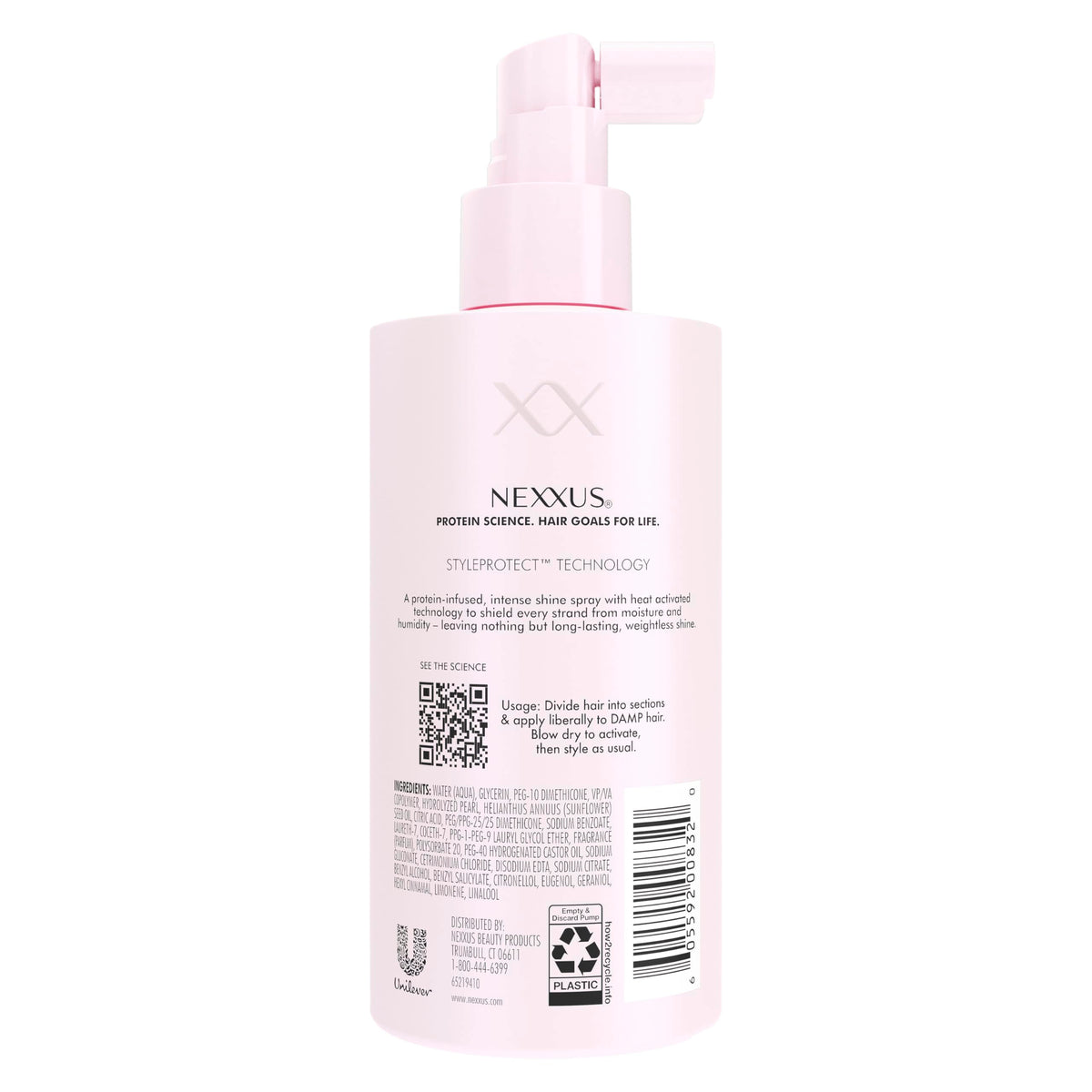 White Smoke Nexxus Anti-Humidity Spray Epic Shine for Long Lasting, Weightless Shine, with StyleProtect Technology 8 oz