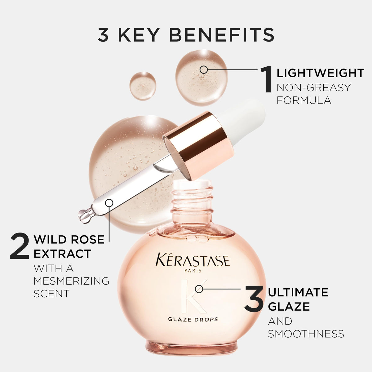 Lavender Kerastase Gloss Absolu Glaze Drops Hair Oil – Anti-Frizz & High Shine