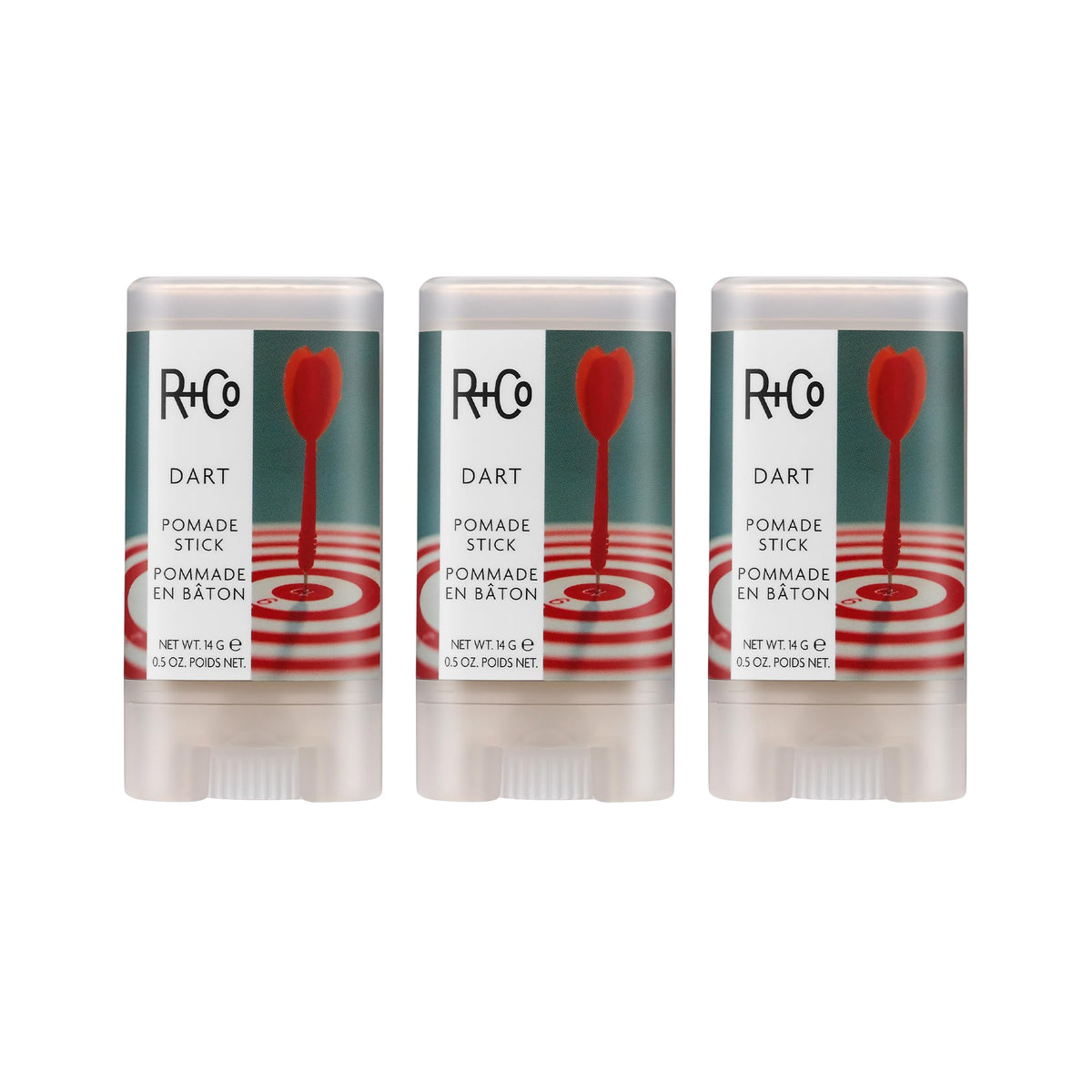 Gray R+Co DART Pomade Stick