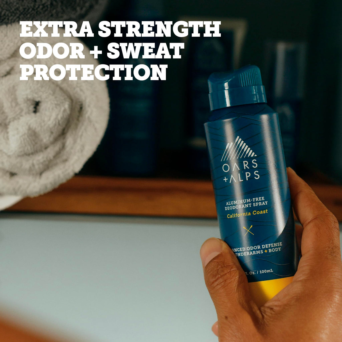 Black Oars + Alps Aluminum Free Men's Whole Body Deodorant Spray, 1pk, 3.4oz