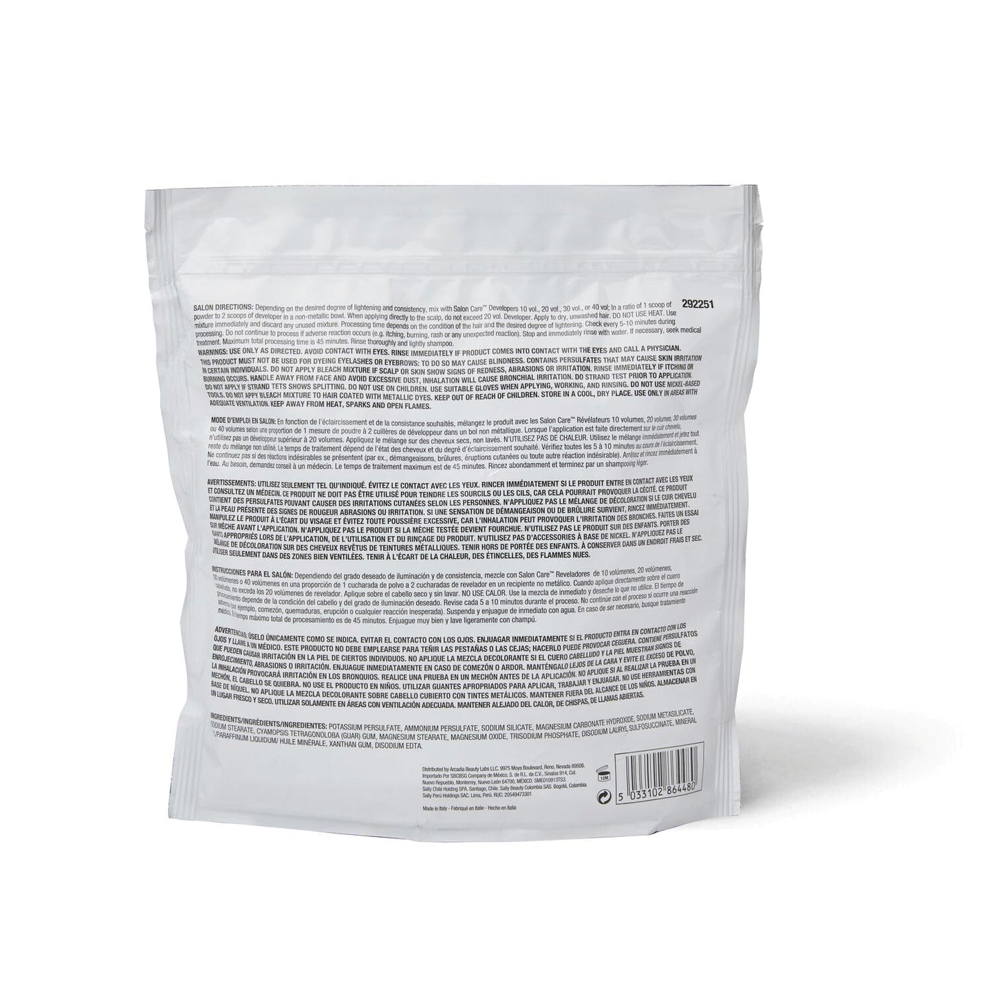 Light Gray Salon Care Quick White Powder Lightener 1 lb