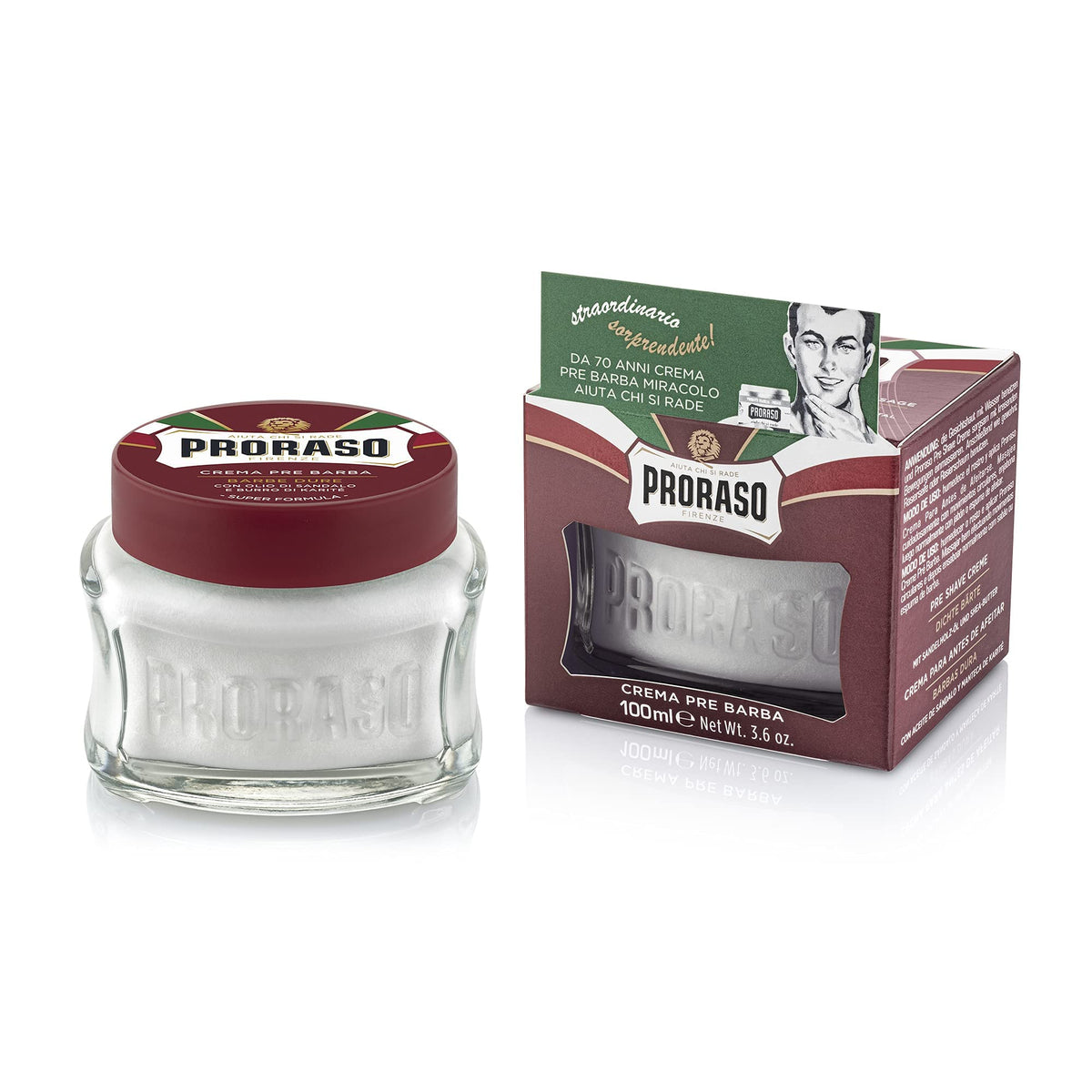 White Smoke Proraso Pre Shave Conditioning Cream - Sandalwood Oil & Shea Butter
