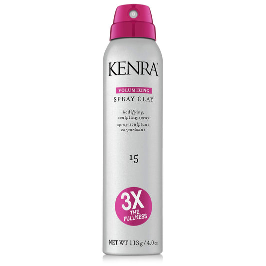 Gray Kenra Professional Volumizing Spray Clay 15 | Bodifying, Fullness Spray | 3X The Fullness | Medium Hold | Provides Texture & Volume With A Long-Lasting Finish | All Hair Types | 4 oz