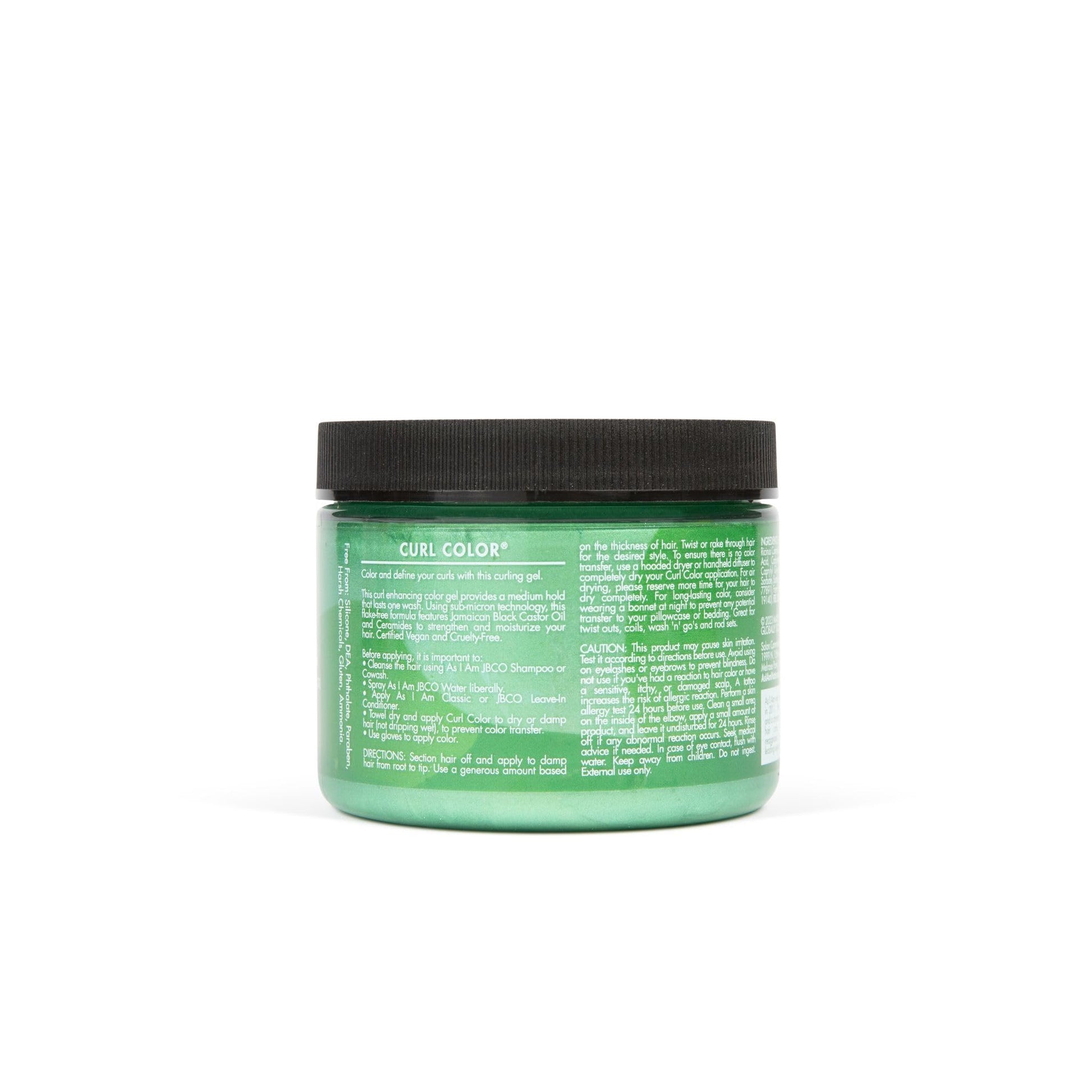 Gray As I Am Curl Color - Jade Green - 6 ounce - Color & Curling Gel - Temporary Color - Medium Hold - Vegan & Cruelty Free