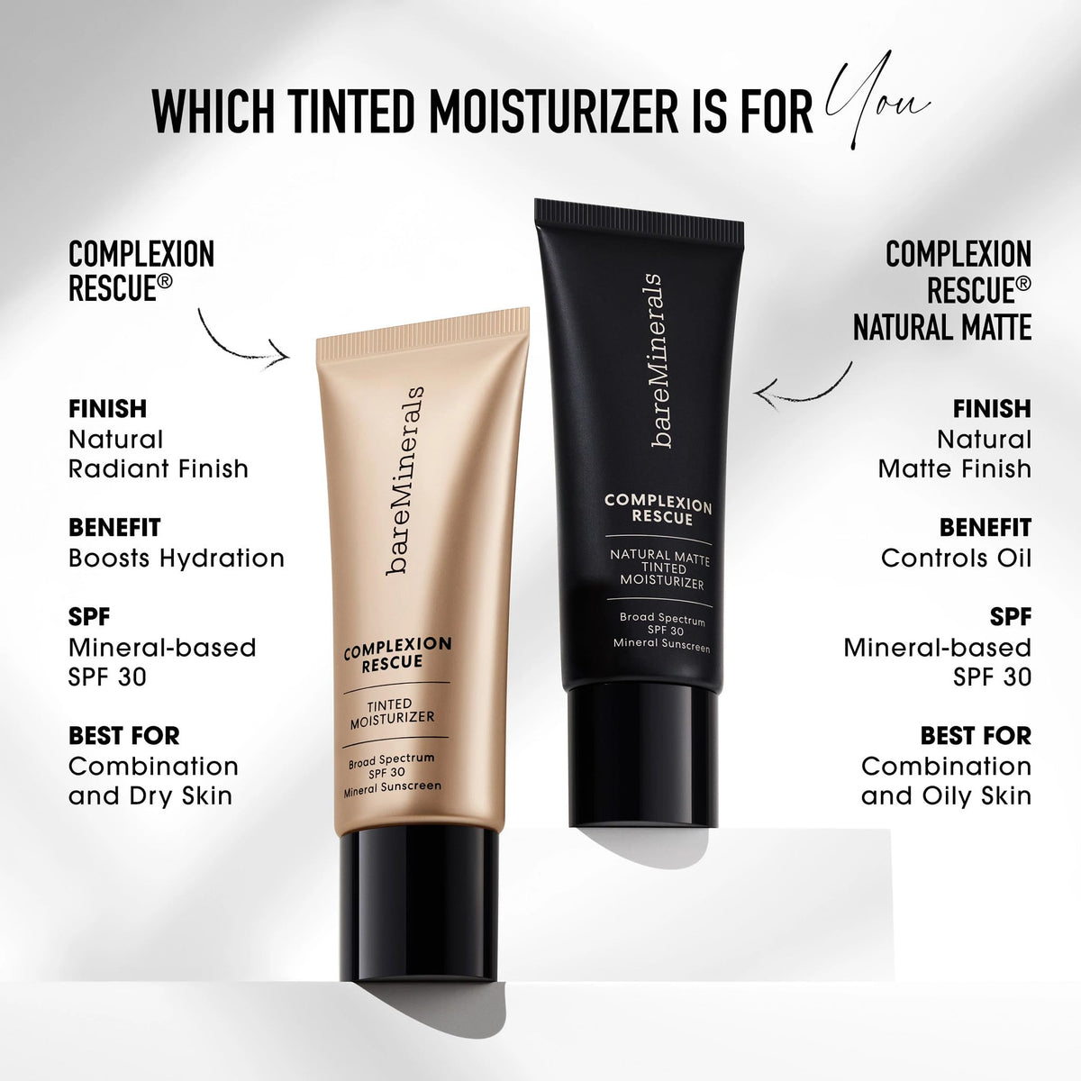 White Smoke bareMinerals Complexion Rescue Matte Tinted Moisturizer, 1.18 oz