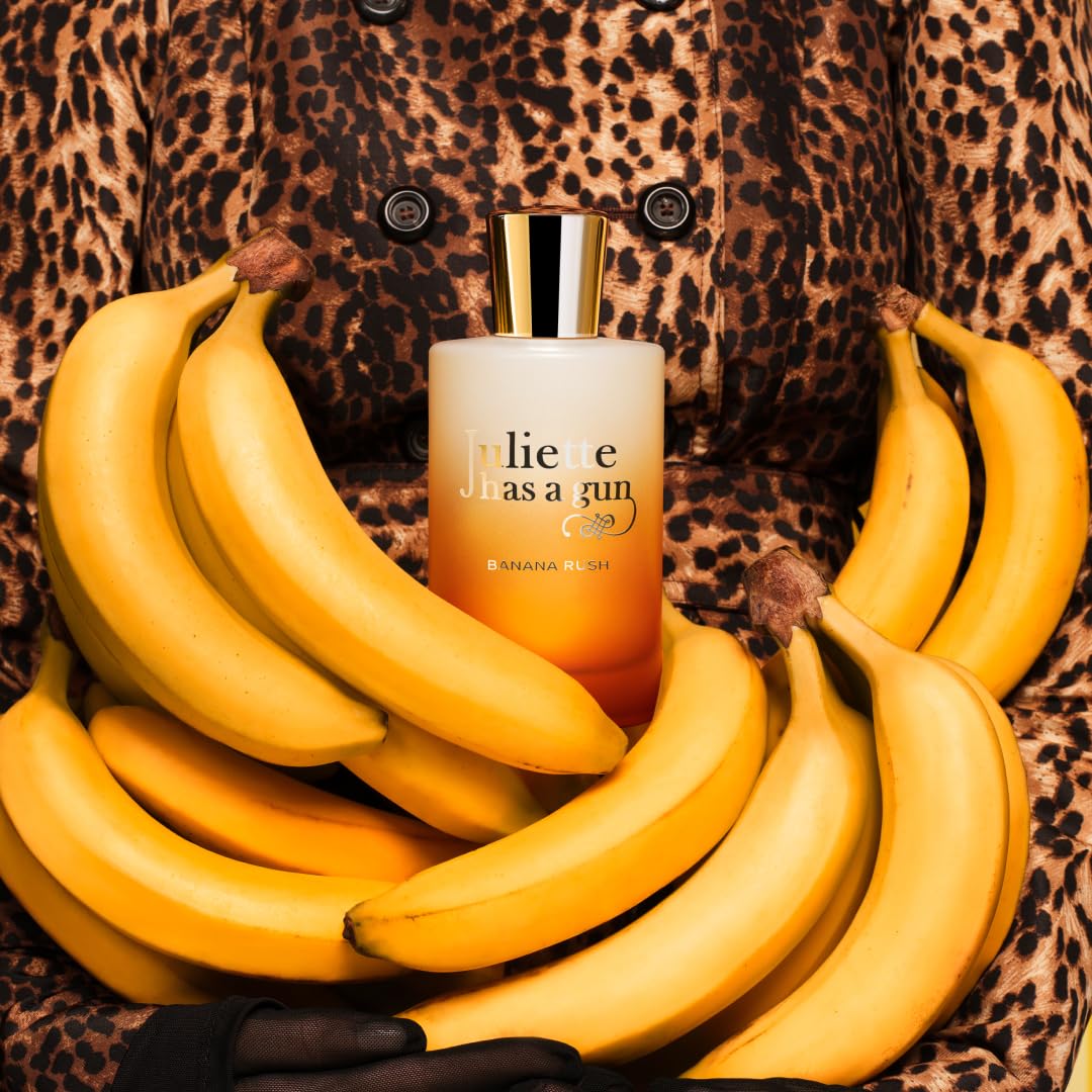 Sandy Brown Juliette Has A Gun Banana Rush Eau de Parfum: Fruity Gourmand Perfume with Banana, Vanilla & Sandalwood Notes, Long-Lasting Luxury Fragrance, 3.4 fl oz / 100ml