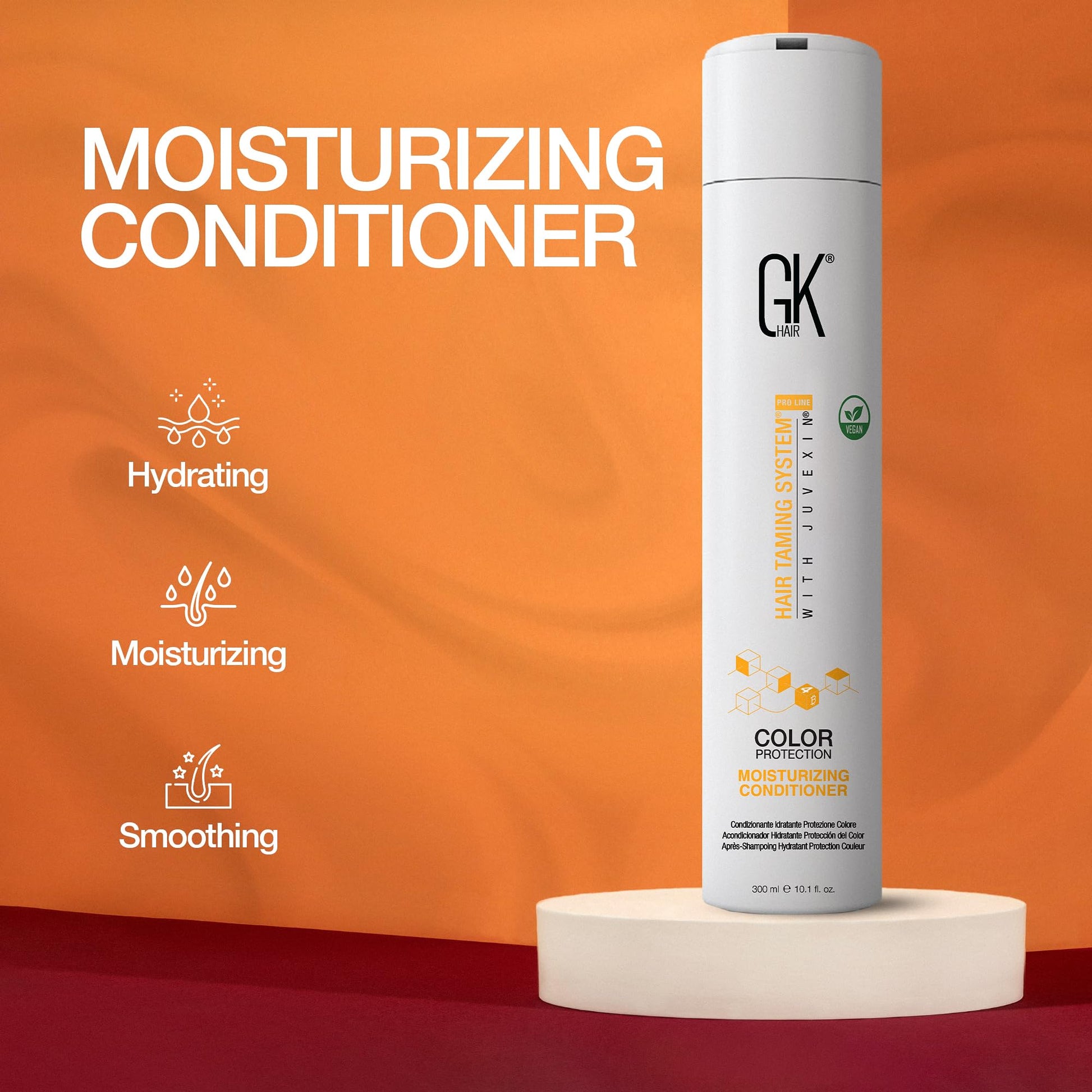 Chocolate GK HAIR Hydrate Moisturizing Conditioner for Dry Damaged Colored Hair Protection Deep Conditioning with Keratin Frizz Control Smooth Healthy All Hair Sulfate Free Women and Men – 10.1 Ounce