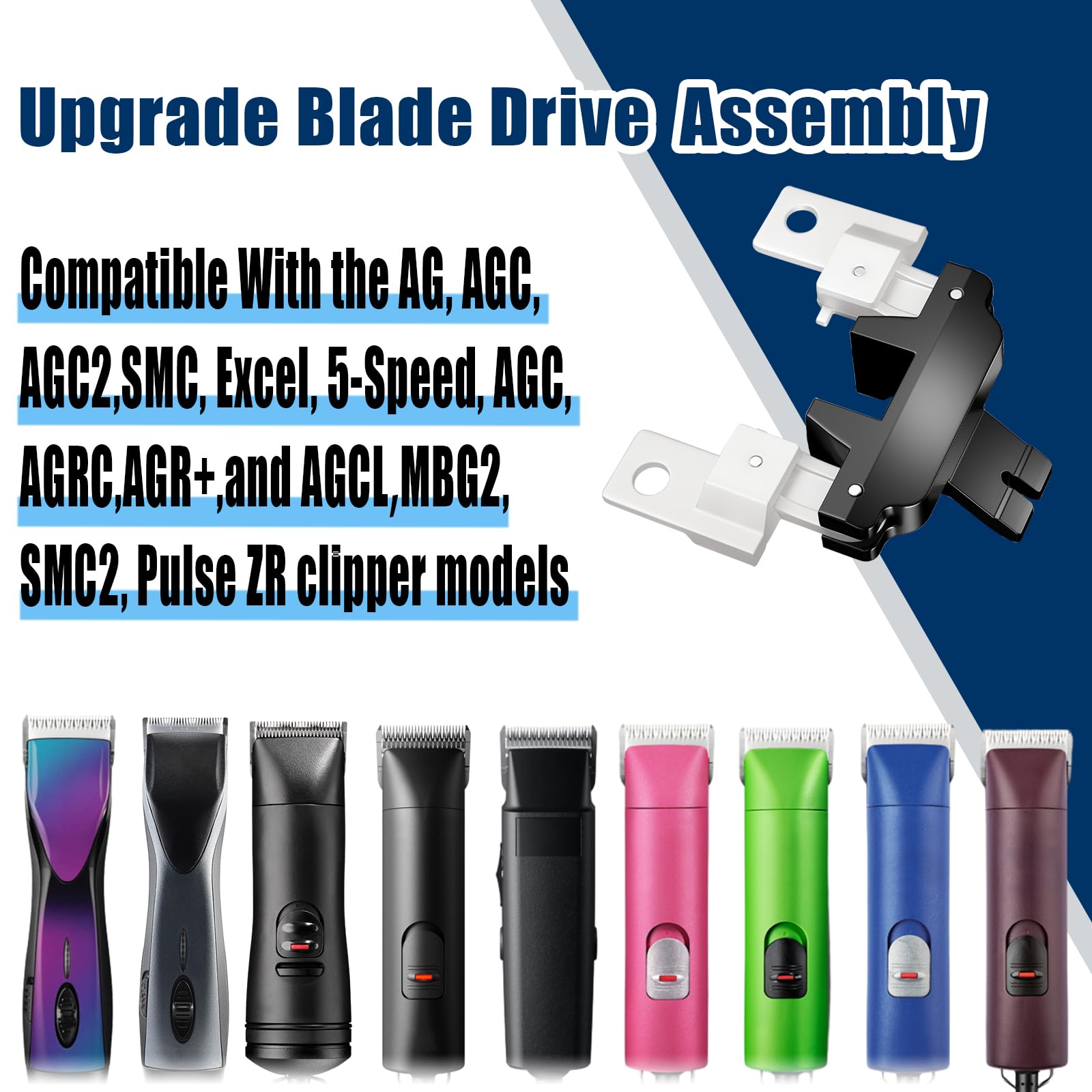 White Smoke DODAER Upgrade Metal Blade Drive Assembly Lever Compatible with Andis AG & AGC pet Clipper (5 Pack)