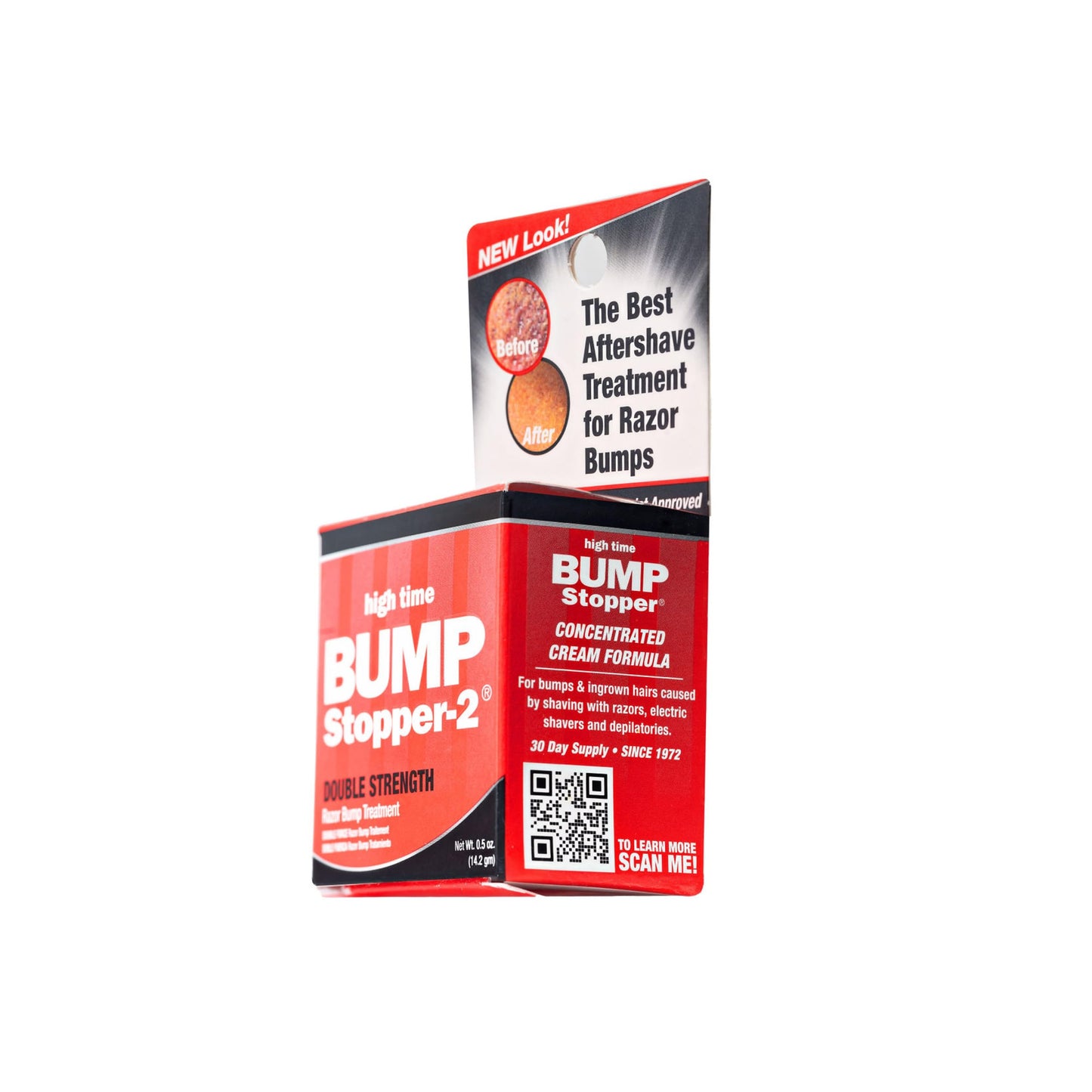 White Smoke High Time Bump Stopper 2 Double Strength Ingrown Hair Cream for Face and Body | Aftershave Lotion for Men and Women | Razor Bump Balm | 0.5 OZ (2 Pack)