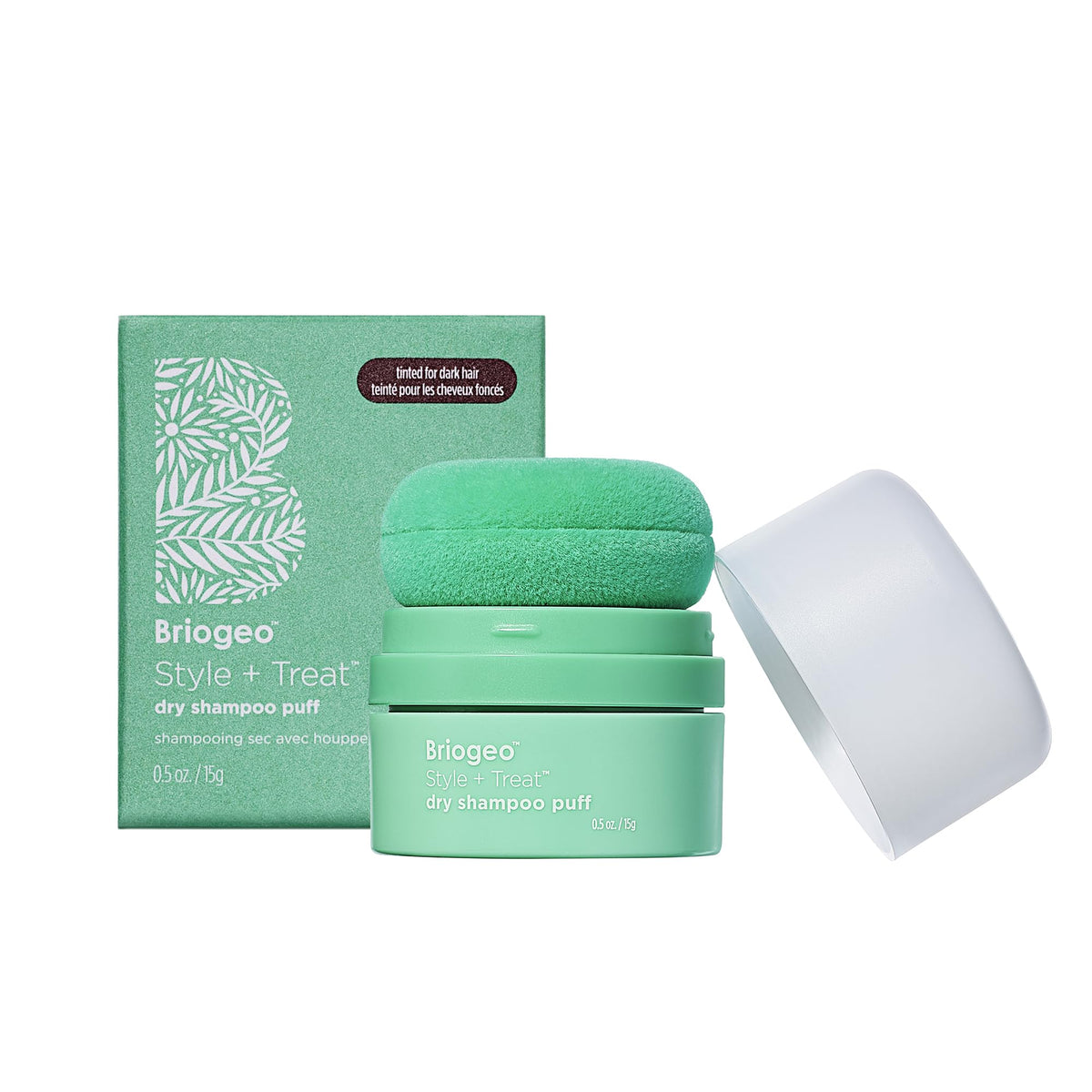 White Smoke Briogeo Style + Treat Tinted Dry Shampoo Puff | Non-Aerosol & Talc-Free