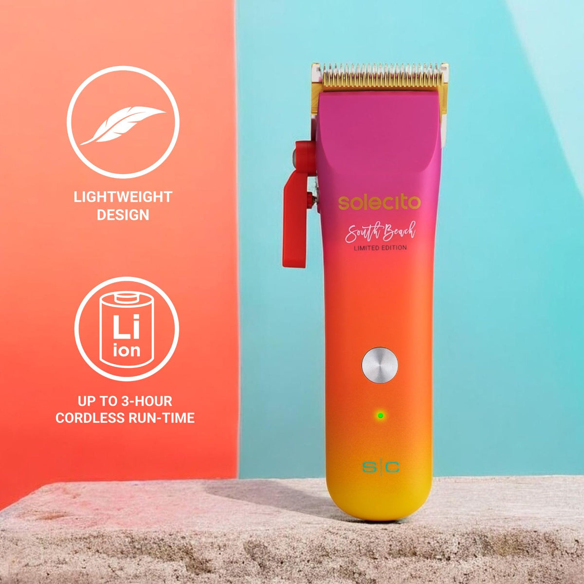Light Salmon STYLECRAFT Solecito Compact Cordless Professional Hair Clipper
