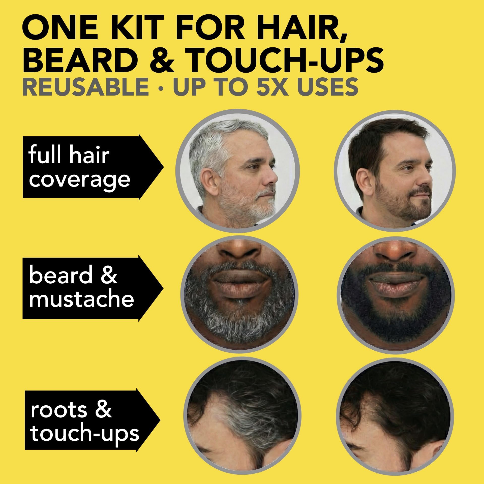Gold 2X Reusable Hair & Beard Dye for Men – Auburn 7.04 | Up to 10 Uses, 7 Minutes | Natural Gray Coverage, No-Drip Cream with SkinArmour® – Cleverman