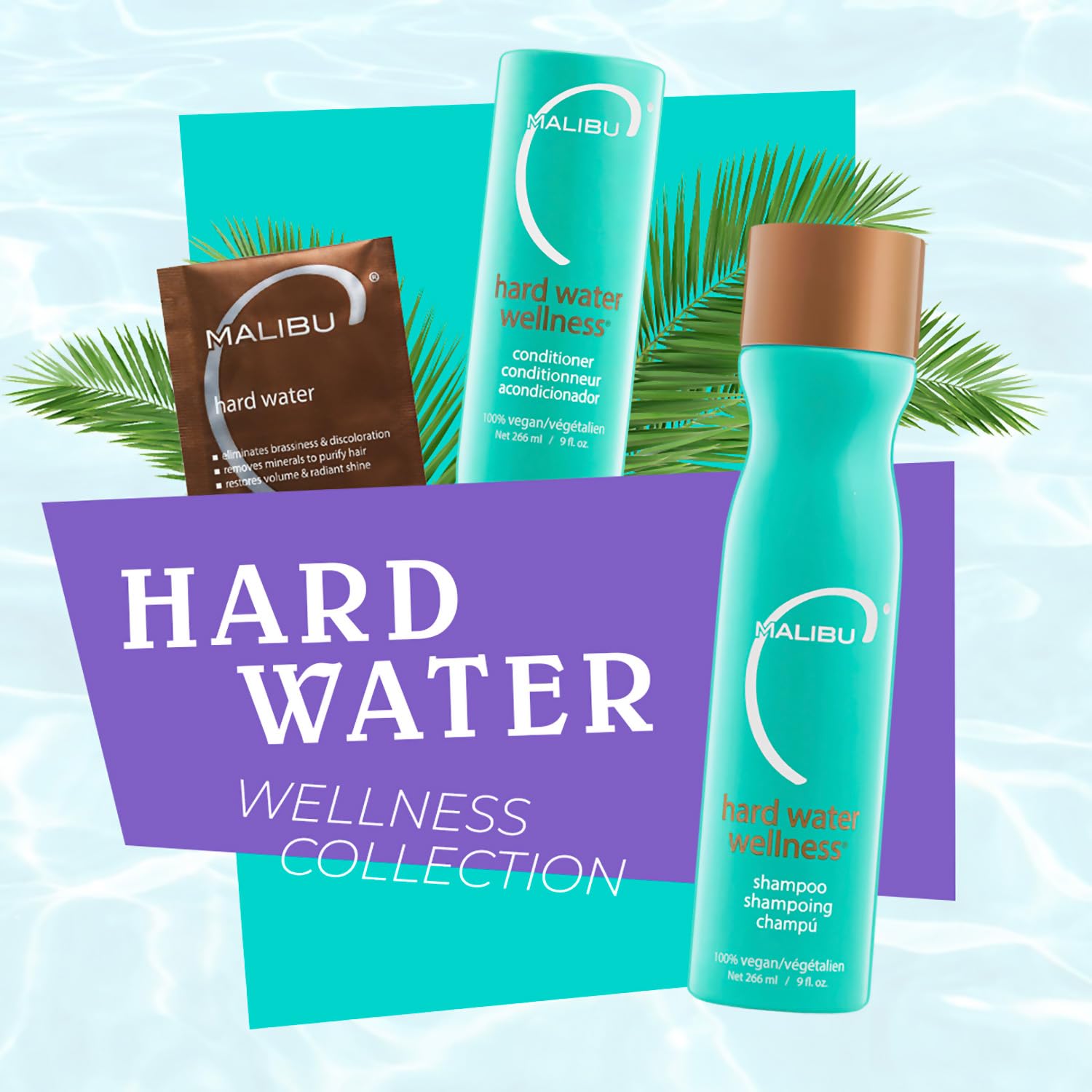 Alice Blue Malibu C Hard Water Wellness Hair Remedy - Removes Hard Water Deposits & Impurities + Restores Volume and Radiant Shine with Vitamin C Complex (1 Packet)