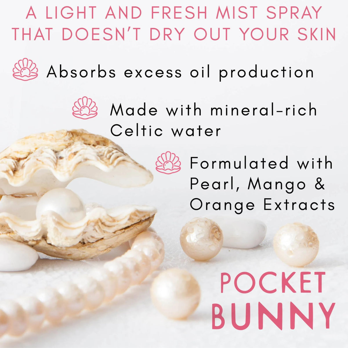 White Smoke TONYMOLY Pocket Bunny Facial Mist, Peach - Lightweight Hydrating Face Spray