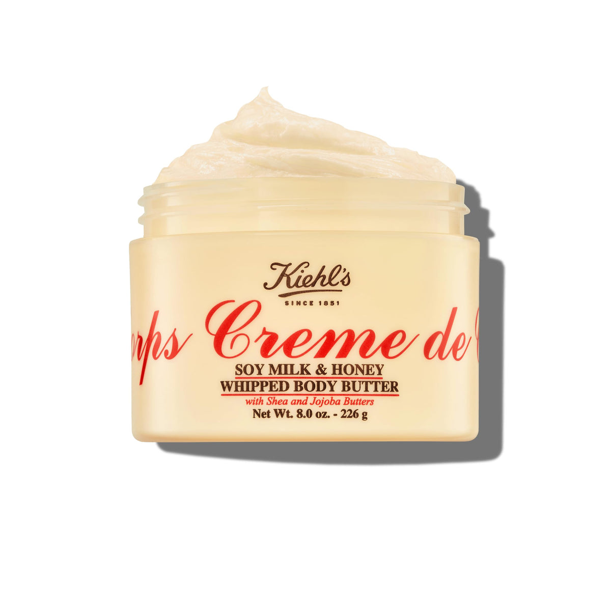 White Smoke Kiehl's - Creme de Corps Whipped Body Butter - Moisturizes - 8 oz