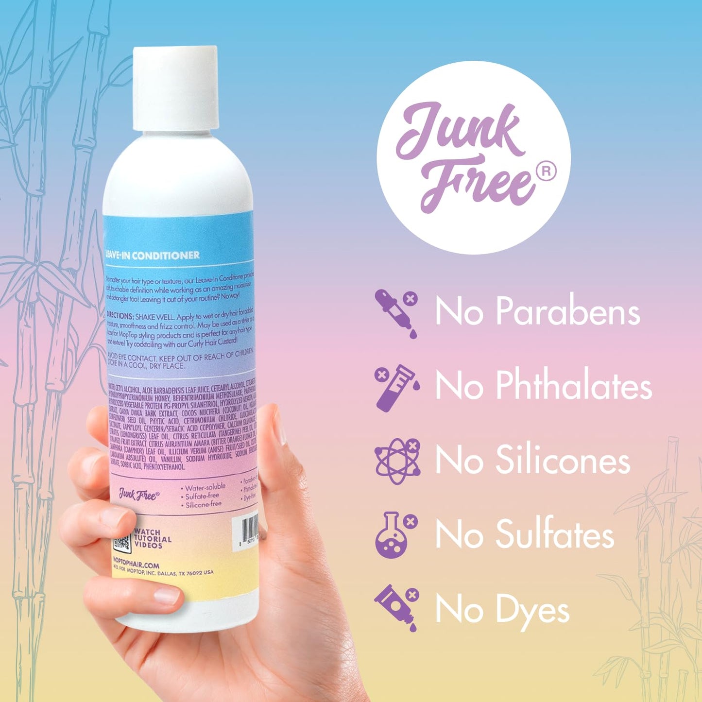 Thistle MopTop Leave In Conditioner for Curly Hair – Hair Moisturizer to Soften, Moisturize & Hydrate, Anti Frizz for All Textures & Curl Types, Sulfate & Paraben Free Hair Conditioner